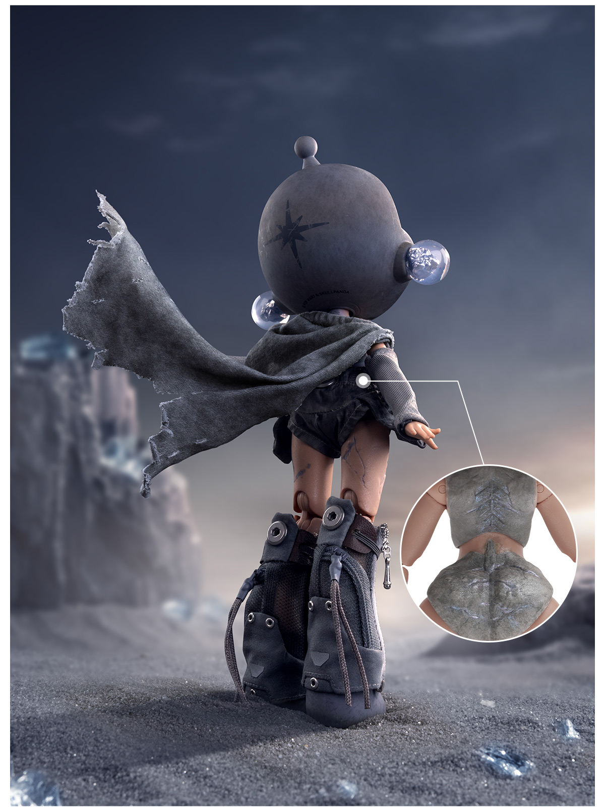 SKULLPANDA × HAMCUS 1/6 Action Figure - POP MART (Mexico)