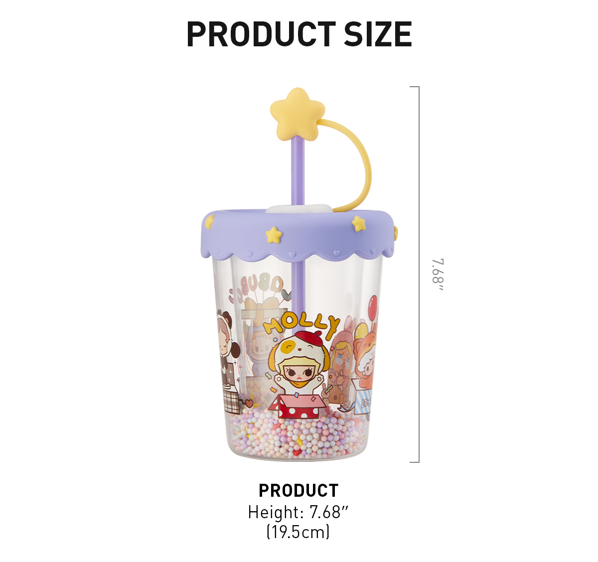 POP BEAN Pajama Party double layered shaking straw cup - POP MART