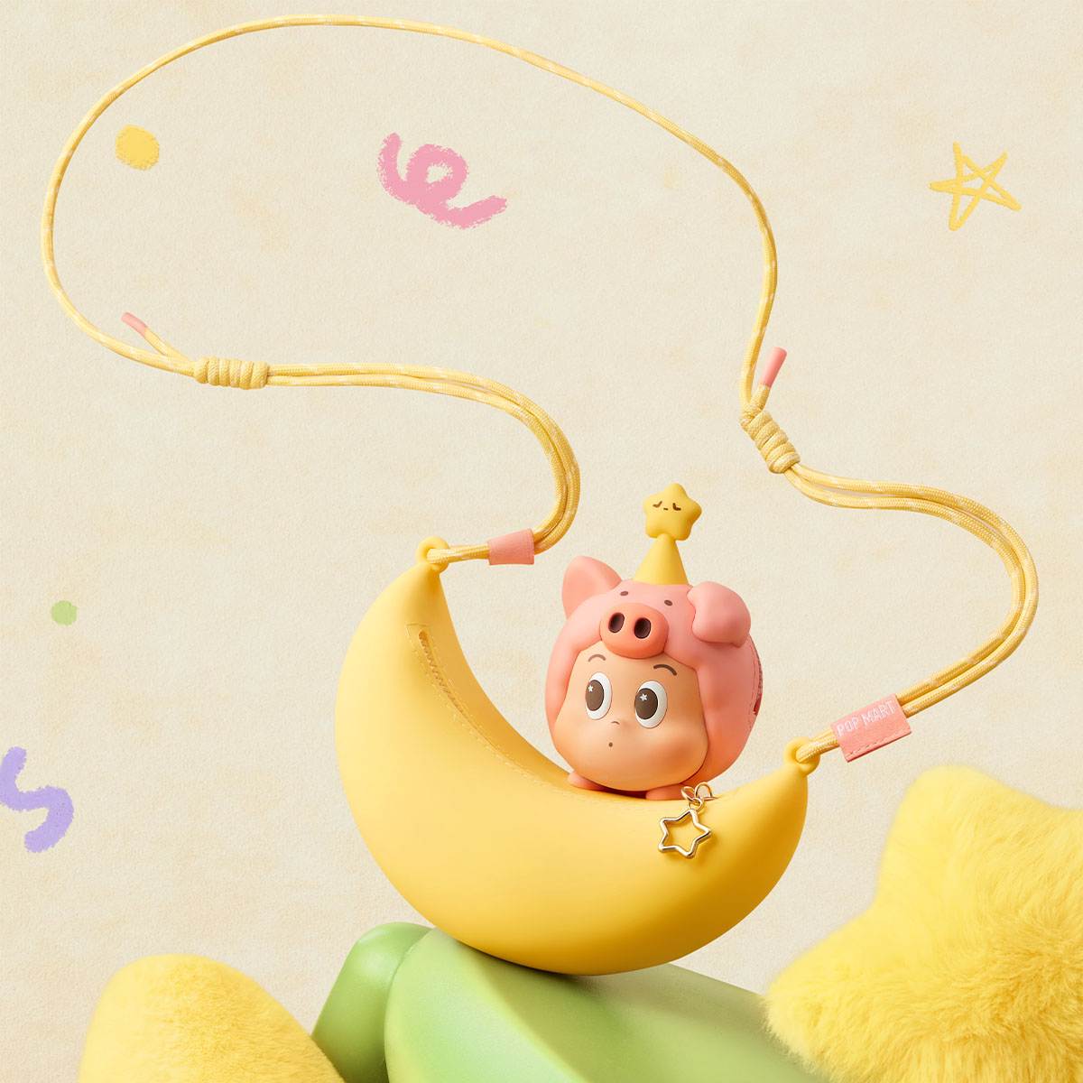 キャラクターグッズ POPMART POP BEAN Twinkle crossbody bag POP BEAN Pajama Party Twinkle silicone crossbody bag - POP