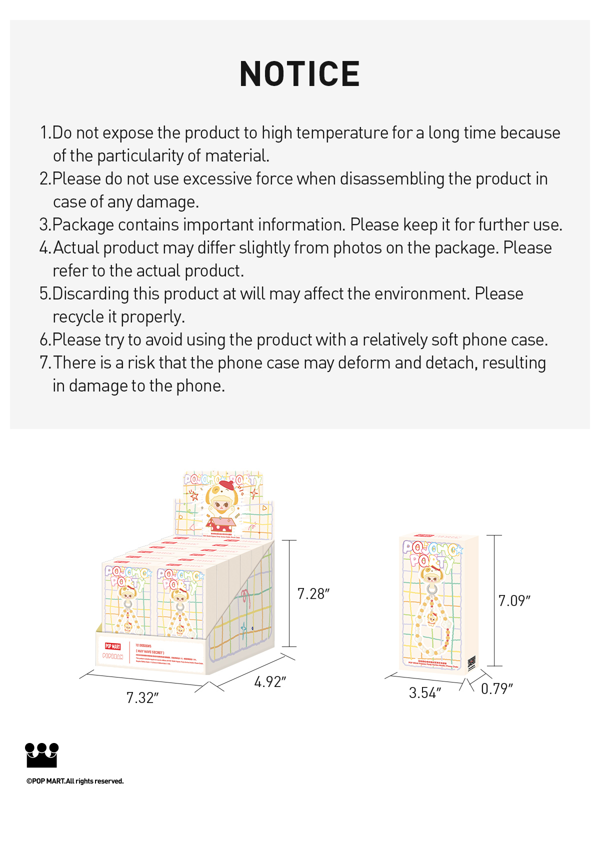 POP NOW:POP BEAN Pajama Party mobile phone chain - POP MART