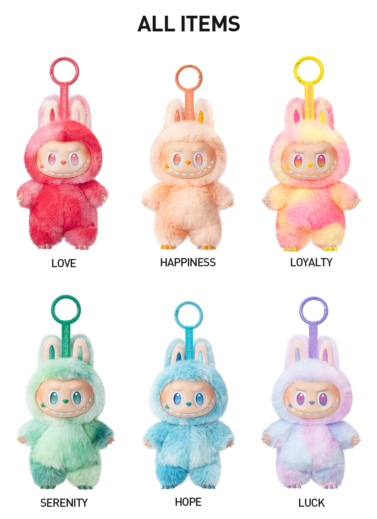 THE MONSTERS Big into Energy Series-Vinyl Plush Pendant