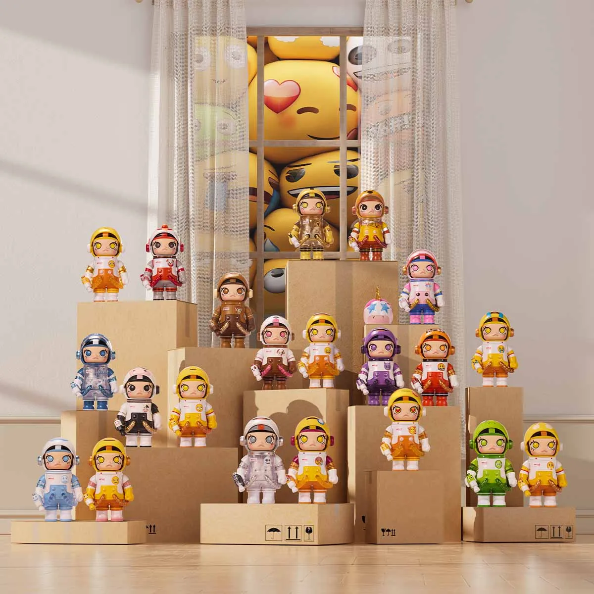 MEGA SPACE MOLLY 100% × emoji？ Series - POP MART (United States)