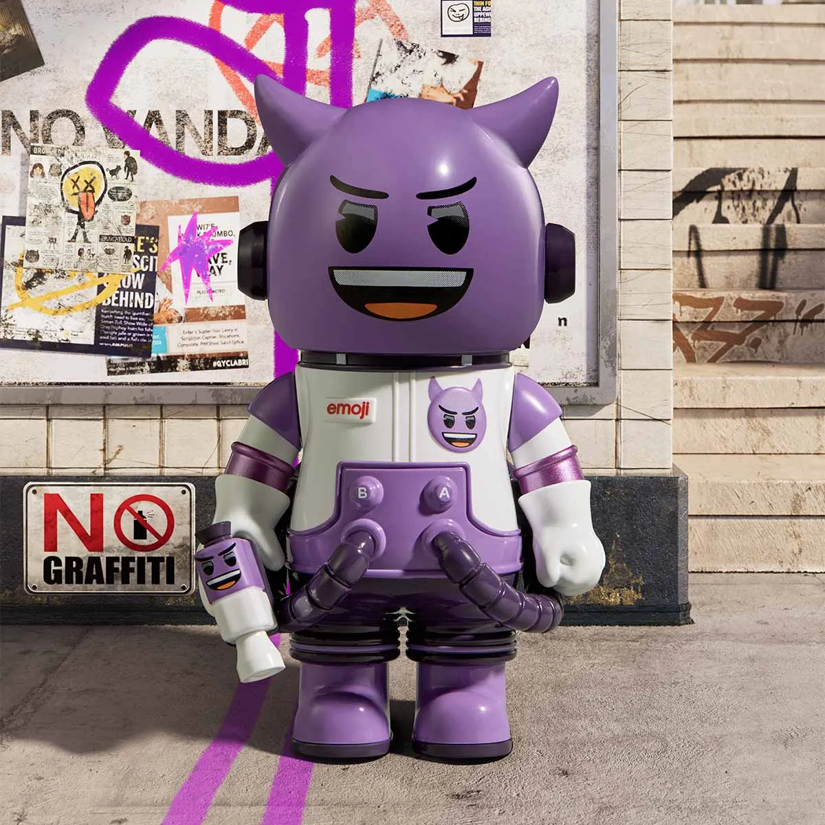 MEGA SPACE MOLLY 100% × emoji™ Series - POP MART (United States)