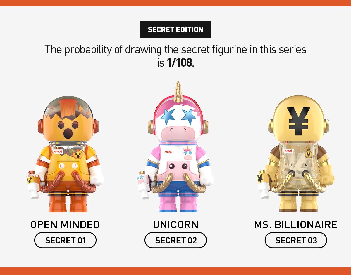 POPMART MEGA SPACE MOLLY 100% × emoji™ Series Blind box