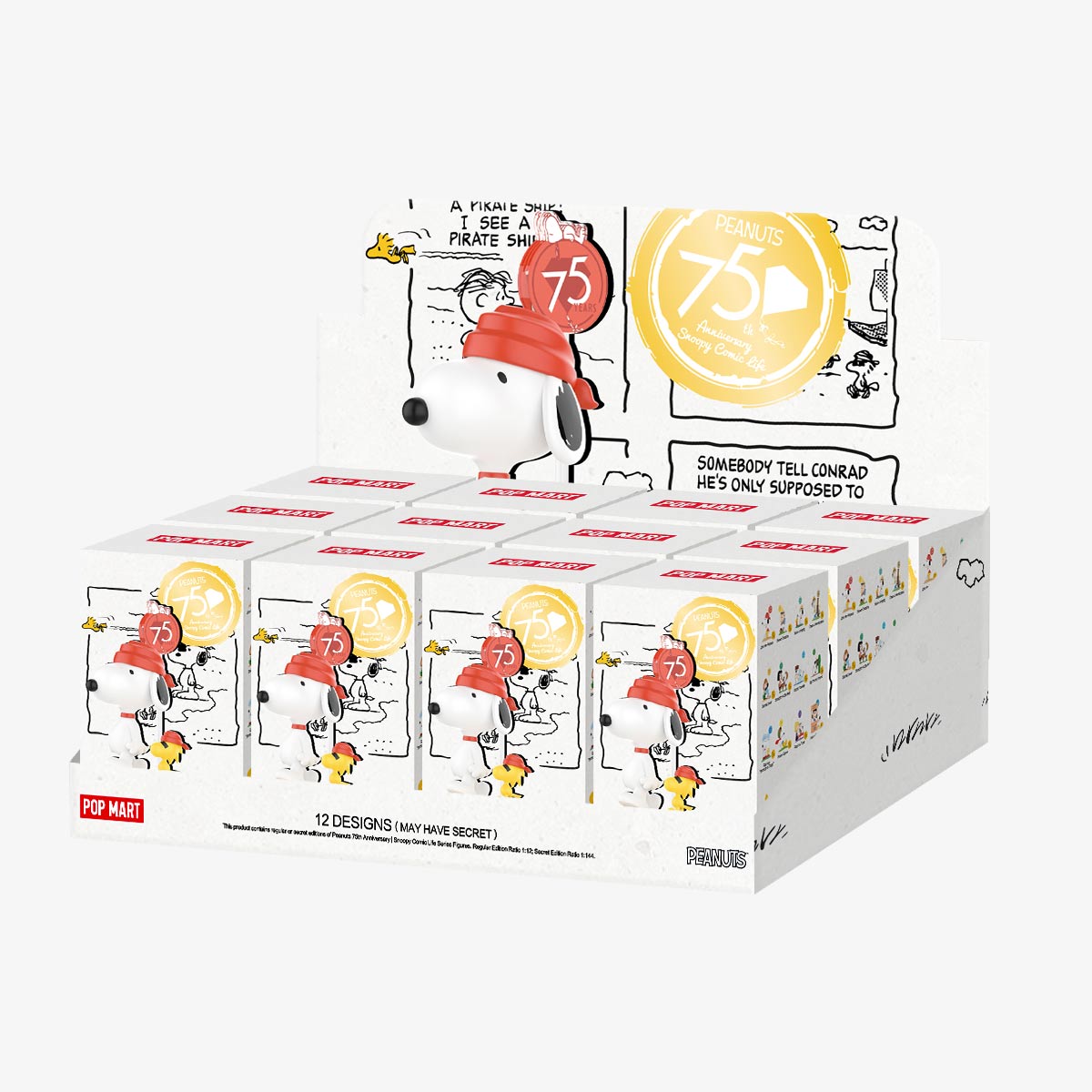 スヌーピーポップマート　フィギュア 　75周年　4個セット。 スヌーピー PEANUTS POPMART ポップマート Peanuts 75th
