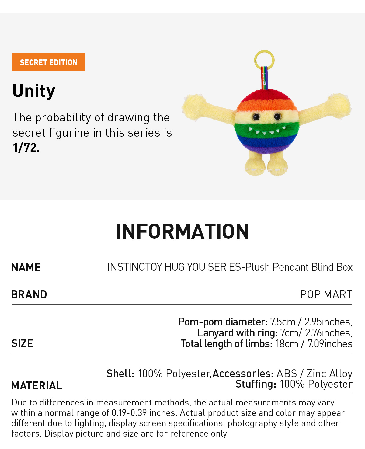 POP NOW:INSTINCTOY HUG YOU SERIES-Plush Pendant Blind Box