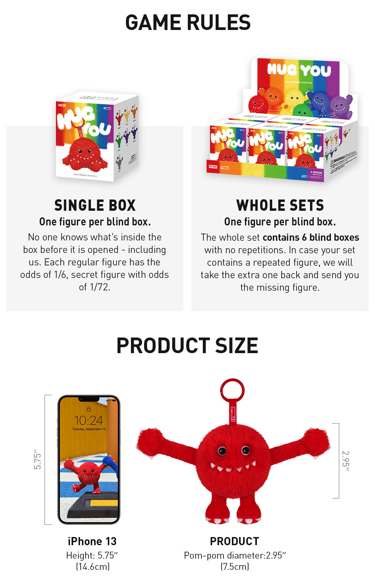 POP NOW:INSTINCTOY HUG YOU SERIES-Plush Pendant Blind Box