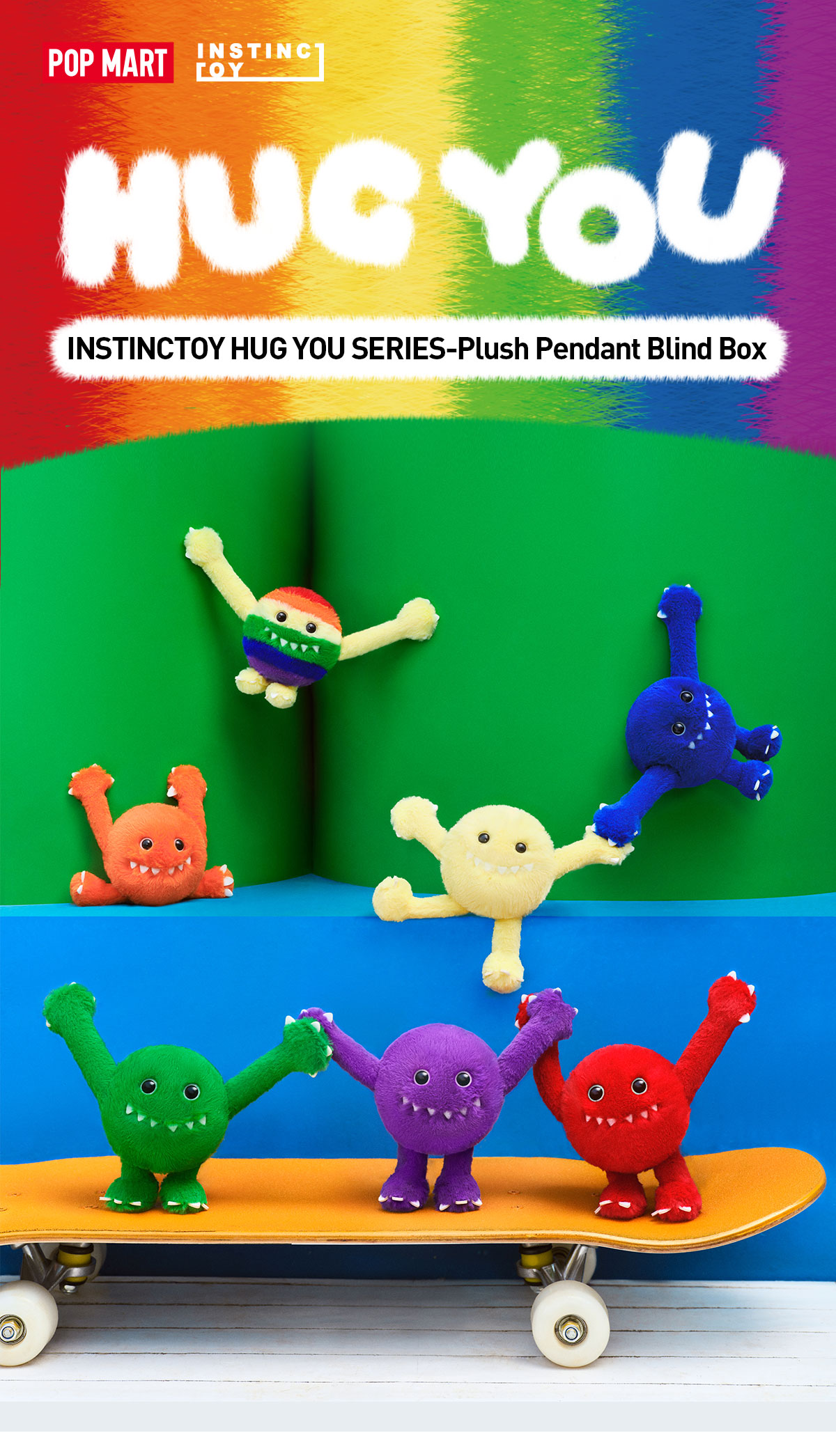 POP NOW:INSTINCTOY HUG YOU SERIES-Plush Pendant Blind Box