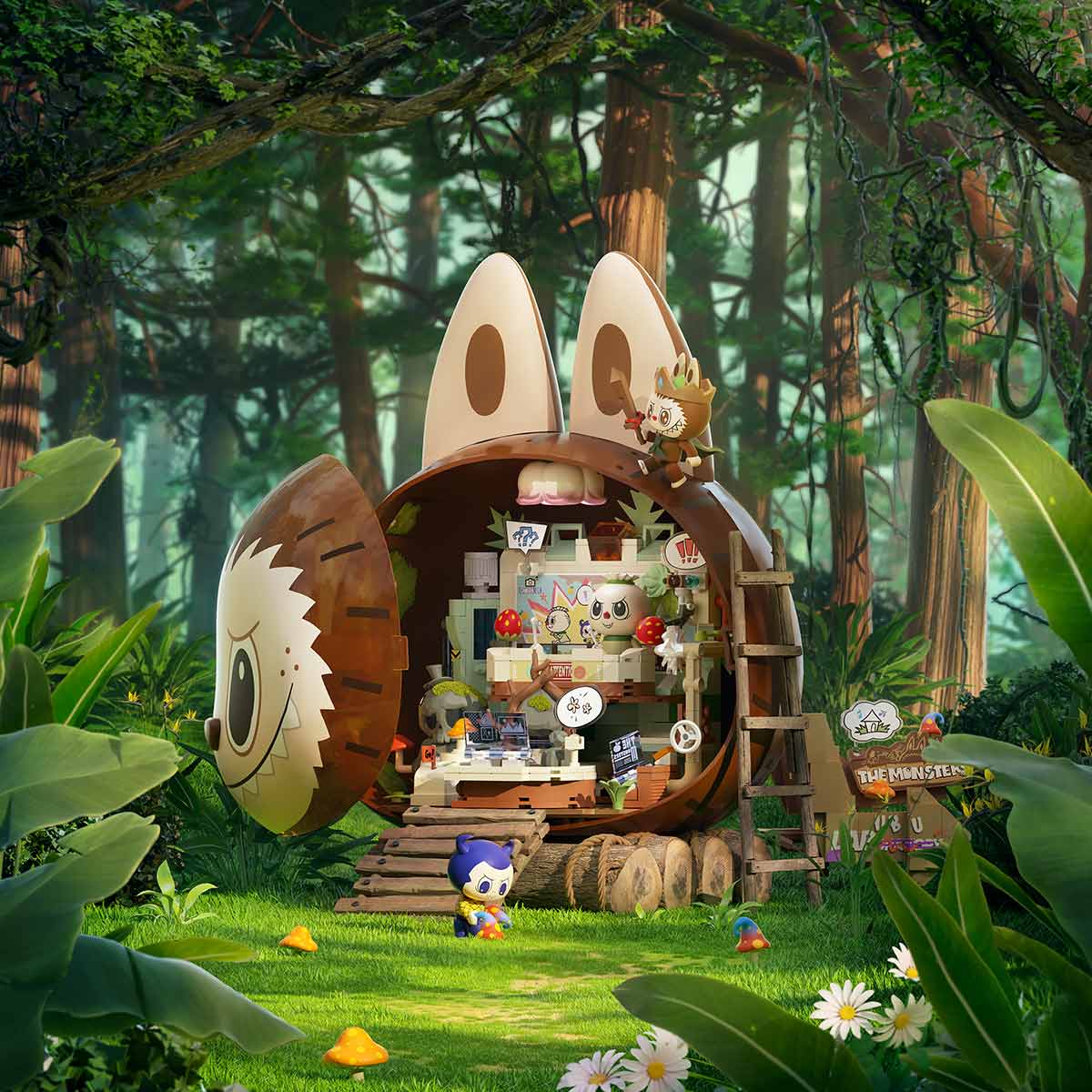 LIVE] THE MONSTERS Forest Secret Base Series Blocks - POP
