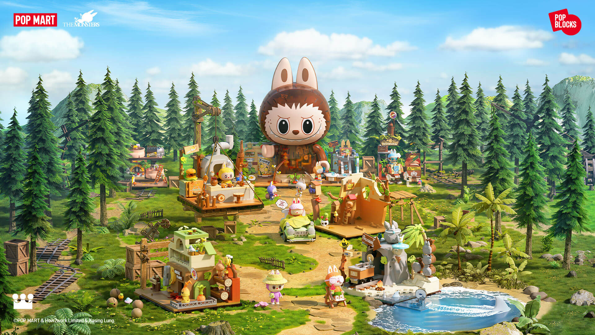 LABUBU Forest Secret Baseシリーズ THE MONSTERS Forest Secret Base Series Blocks-Rolling Gems