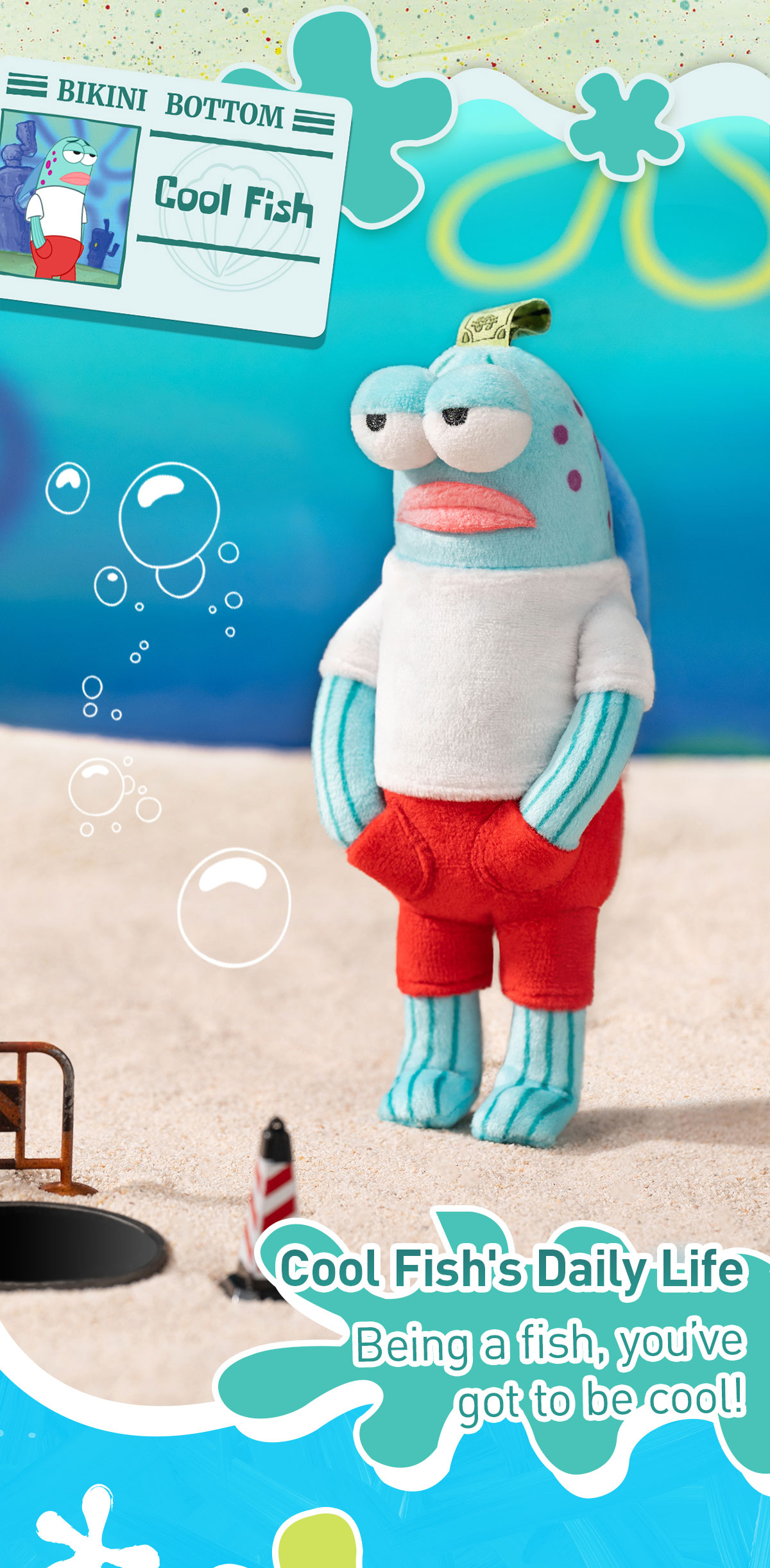 Bikini Bottom Buddies Whimsical Plush Series Cool Fish – TOYSEZ