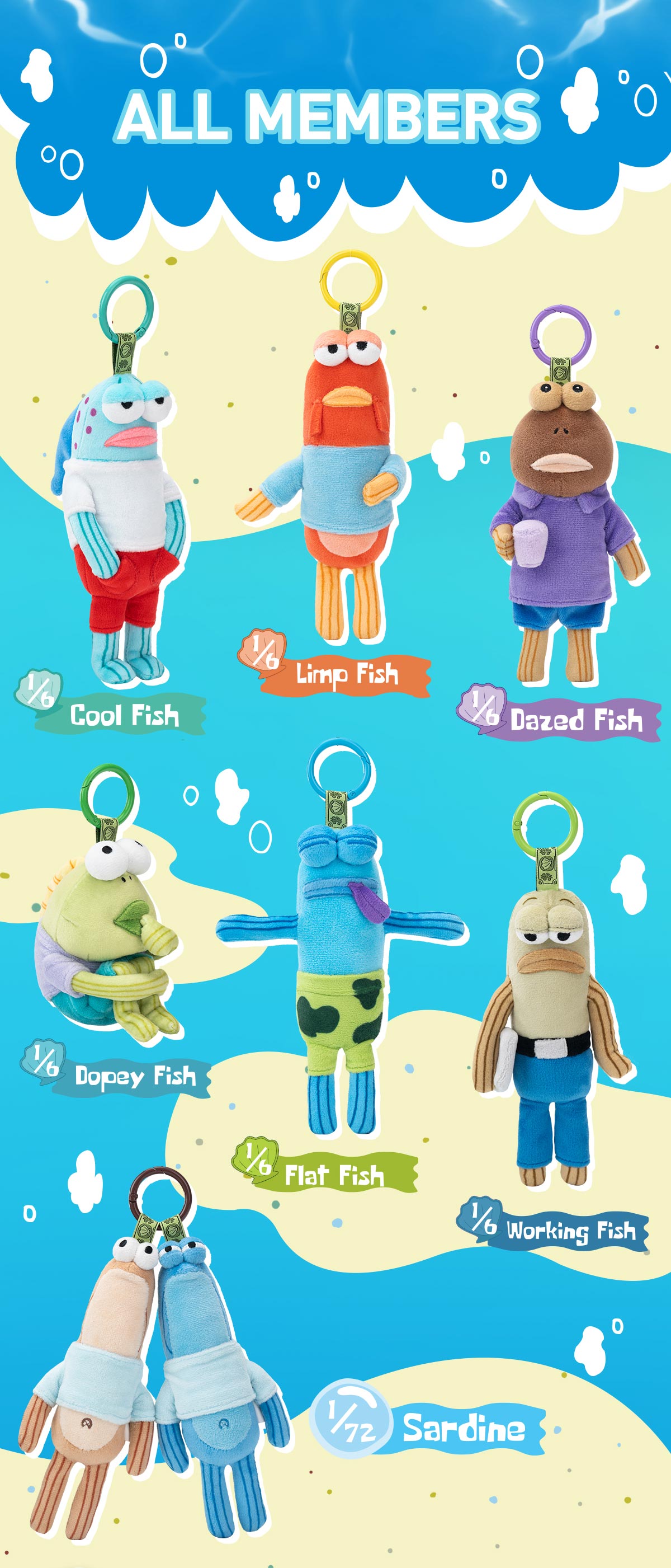 SpongeBob - Bikini Bottom Residents - Wacky Plush Blind Box