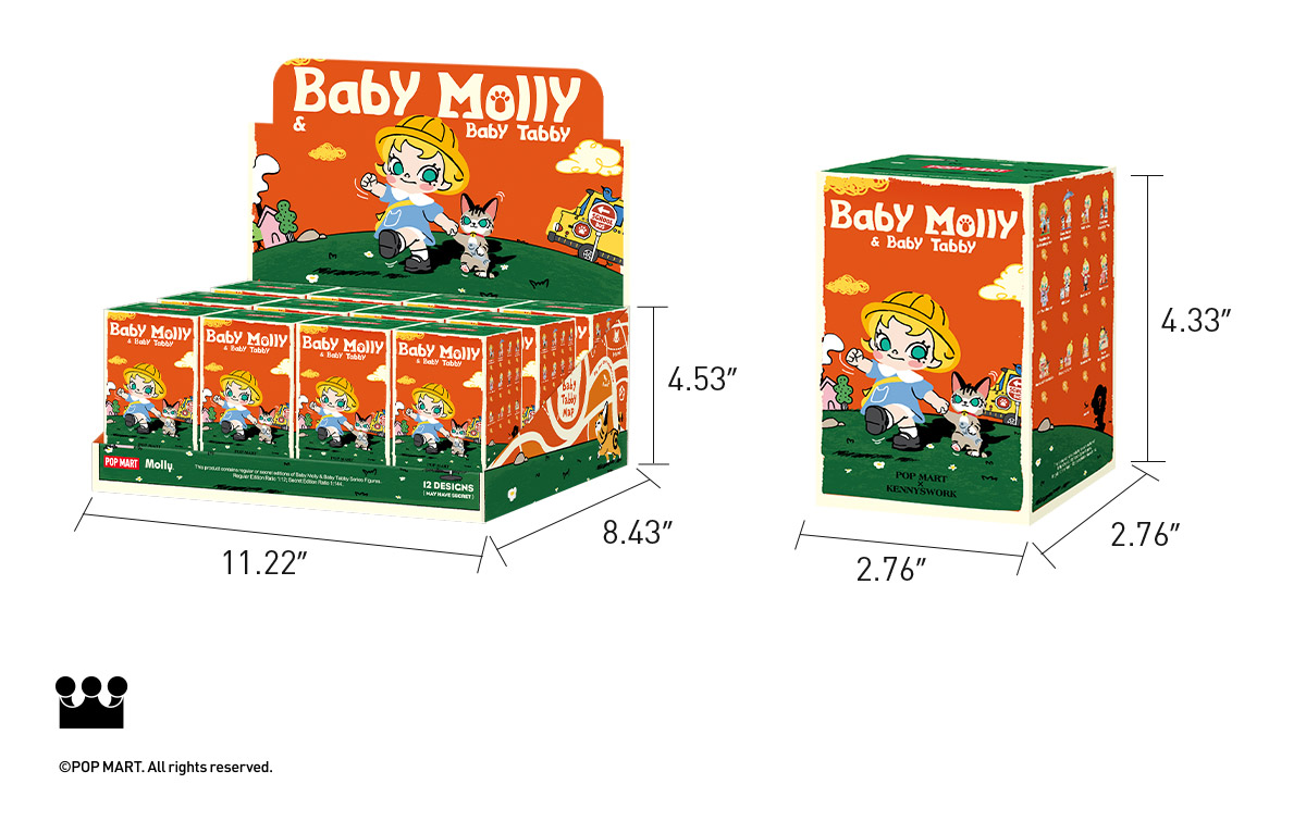POP NOW:Baby Molly & Baby Tabby Series Figures - POP MART