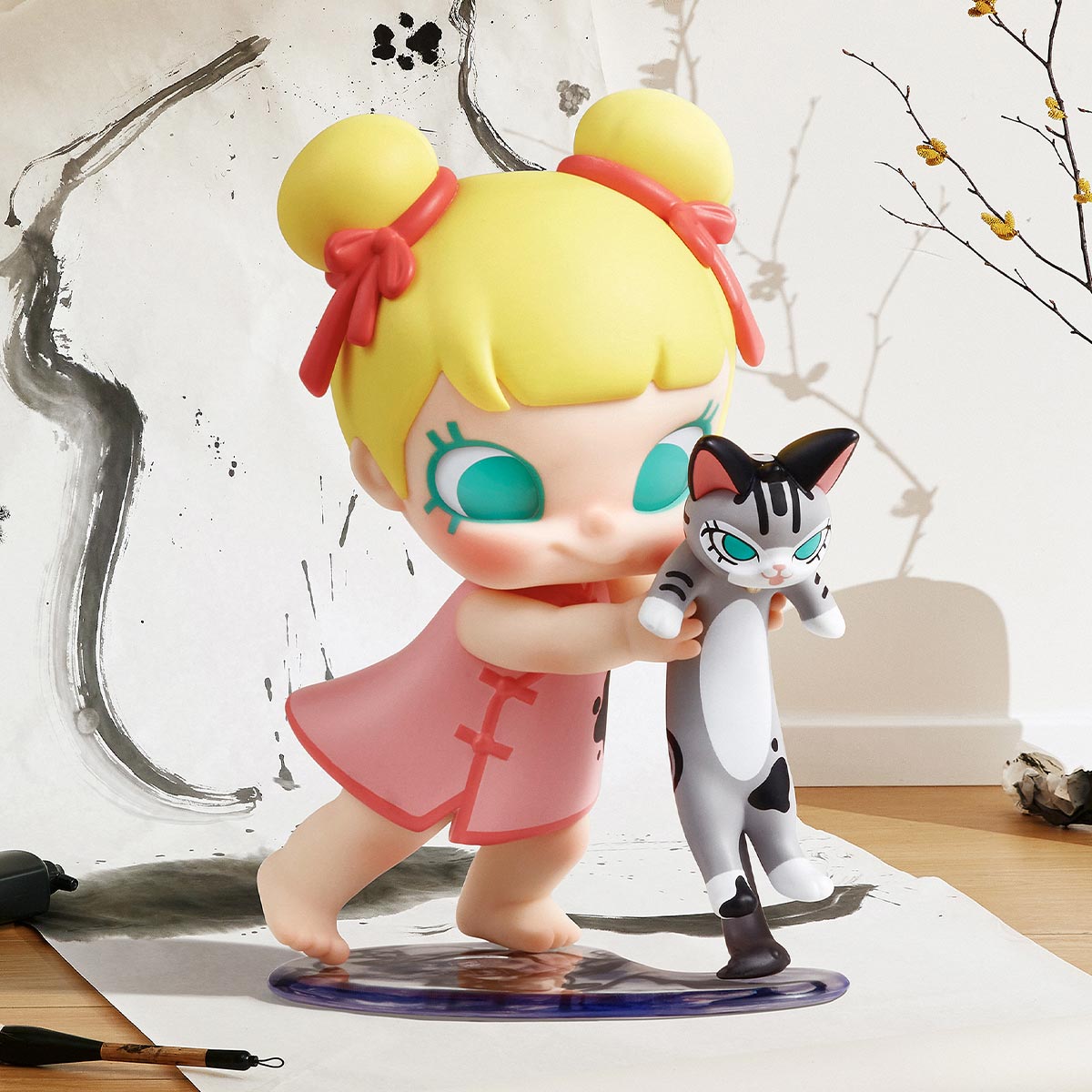 POPMART Baby Molly & Baby Tabby Series Figures-Together to