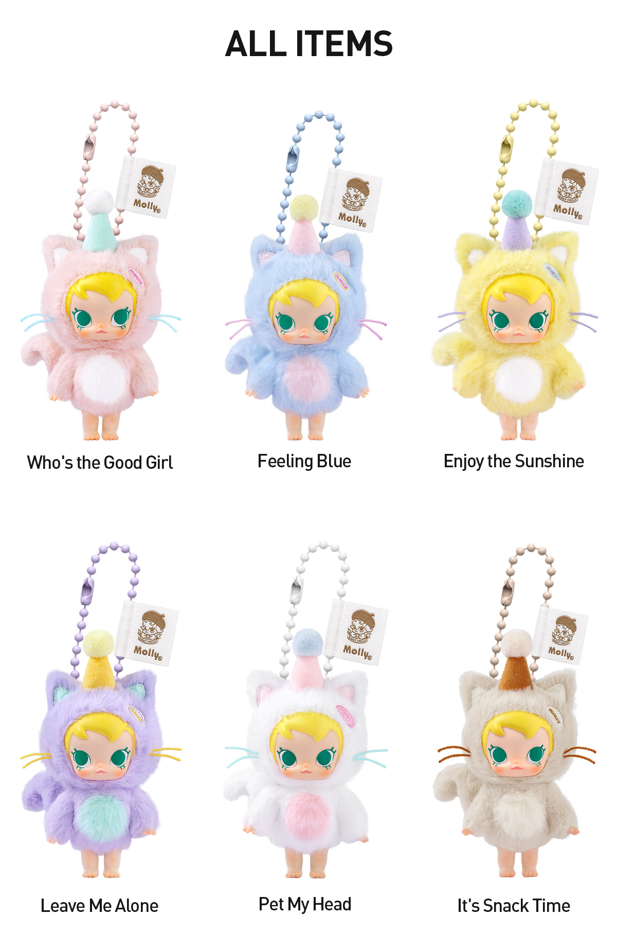 Baby Molly Pocket Friends Series-Vinyl Plush Pendant Blind
