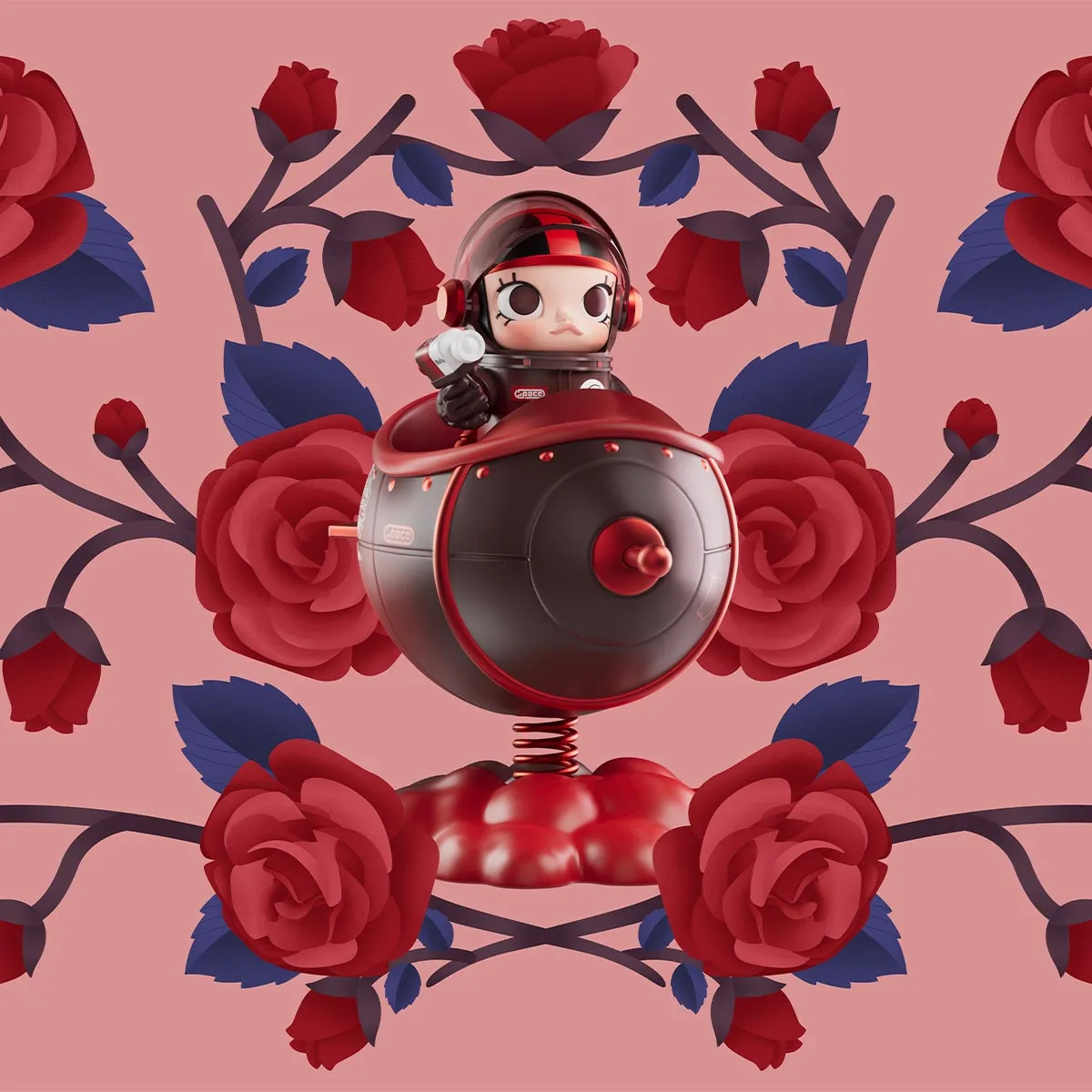 MEGA SPACE MOLLY 100% Blooming-Rose - POP MART (United States)