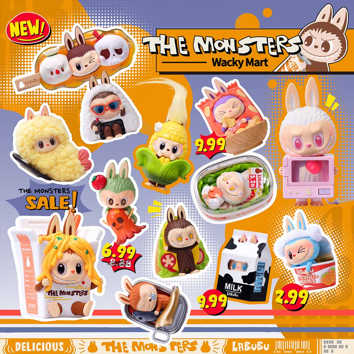THE MONSTERS Wacky Mart Series-Fridge Magnet Blind Box - POP