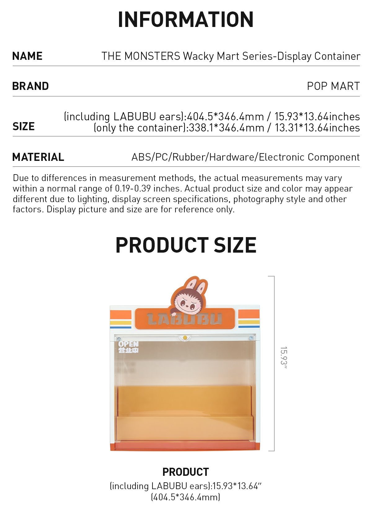 THE MONSTERS Wacky Mart Series-Display Container - POP MART