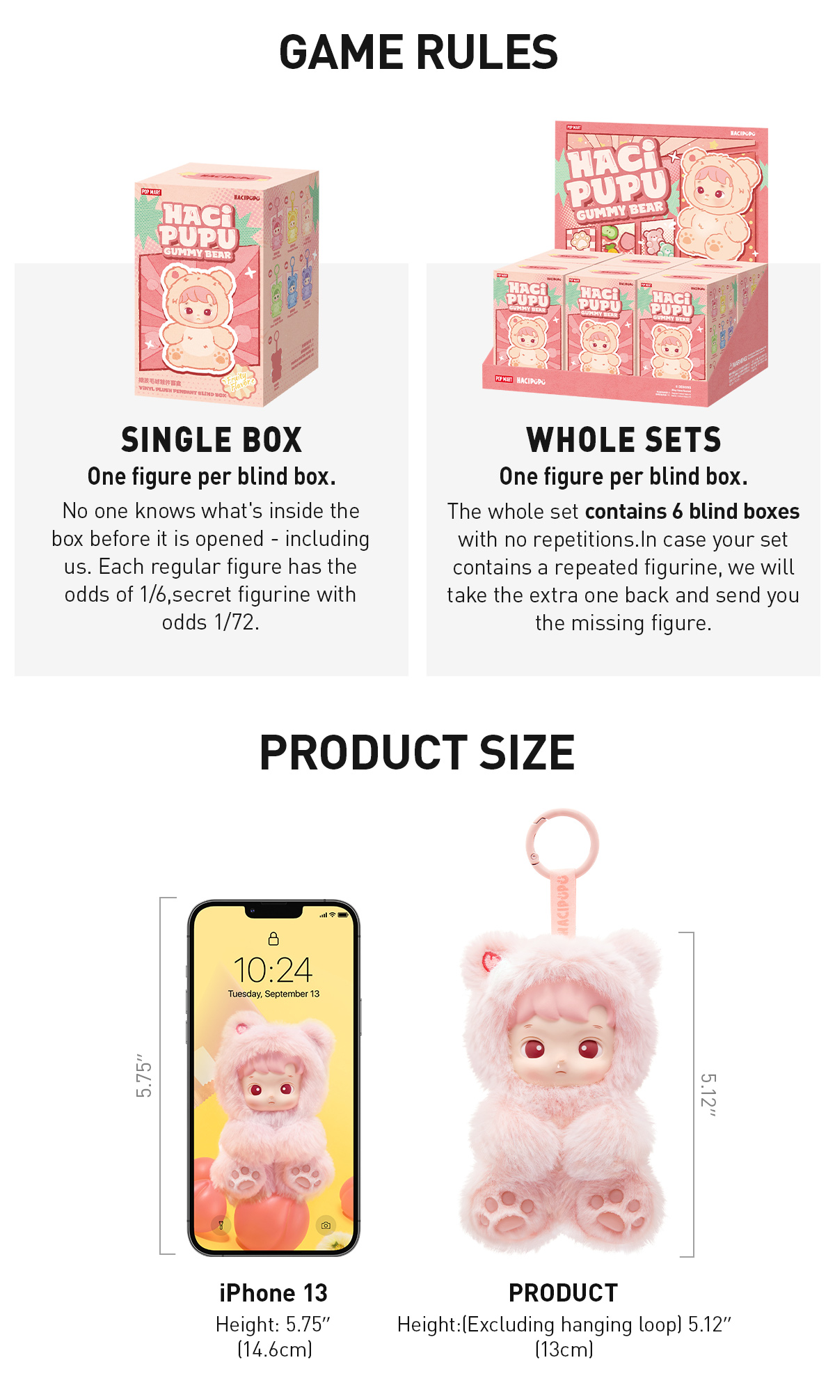 HACIPUPU Gummy Bear Series-Vinyl Plush Pendant Blind Box