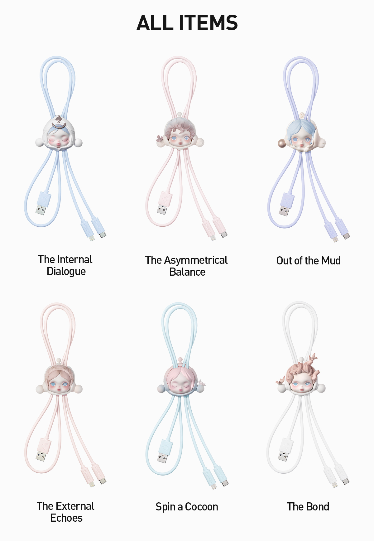 ストラップ POP MART SKULLPANDA The Paradox CABLE SKULLPANDA The Paradox Series Cable - POP MART (United States)