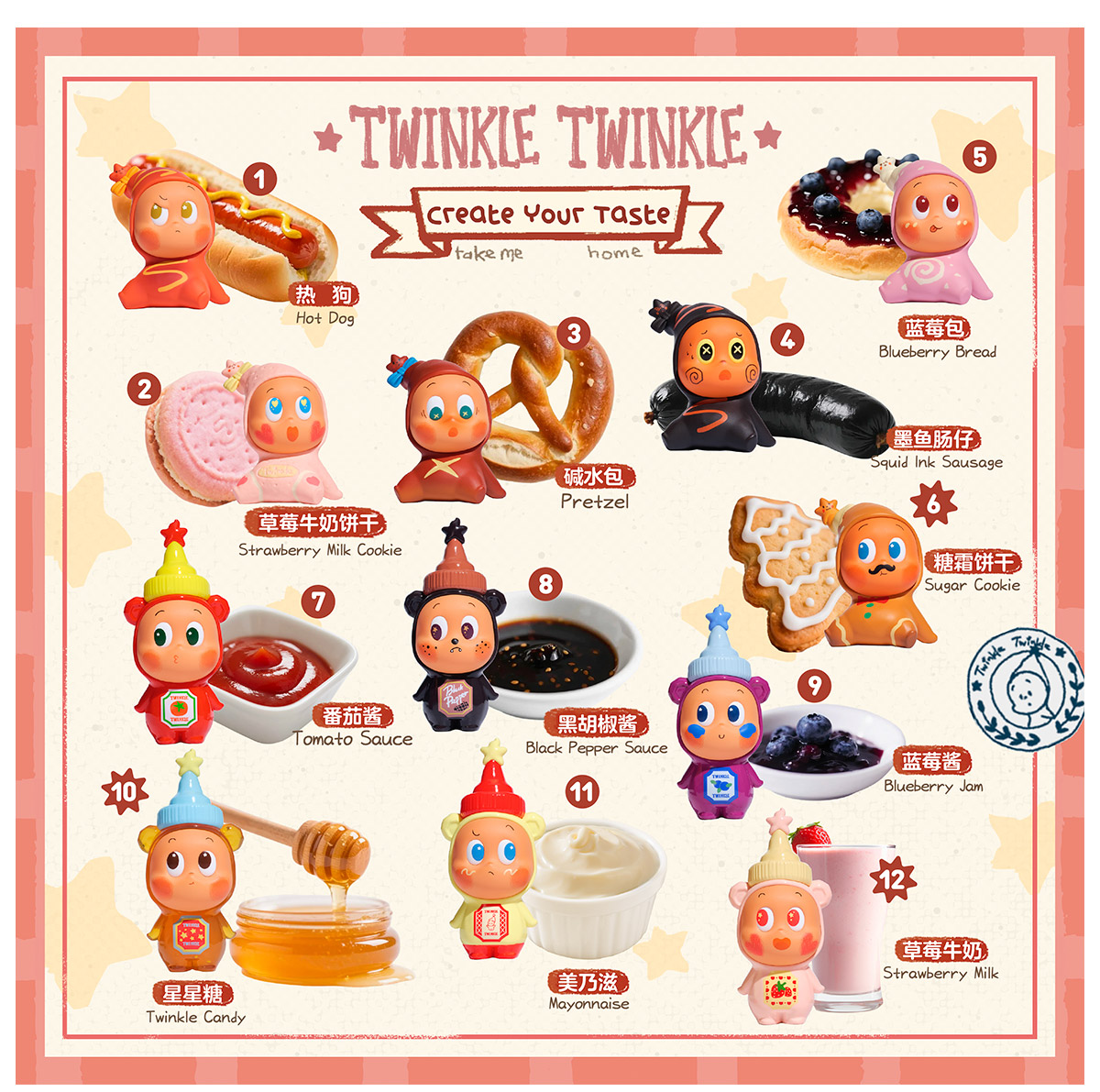 Twinkle Twinkleフィギュア Milk シークレット Pop Mart Twinkle Twinkle Create Your Taste Series A Milk