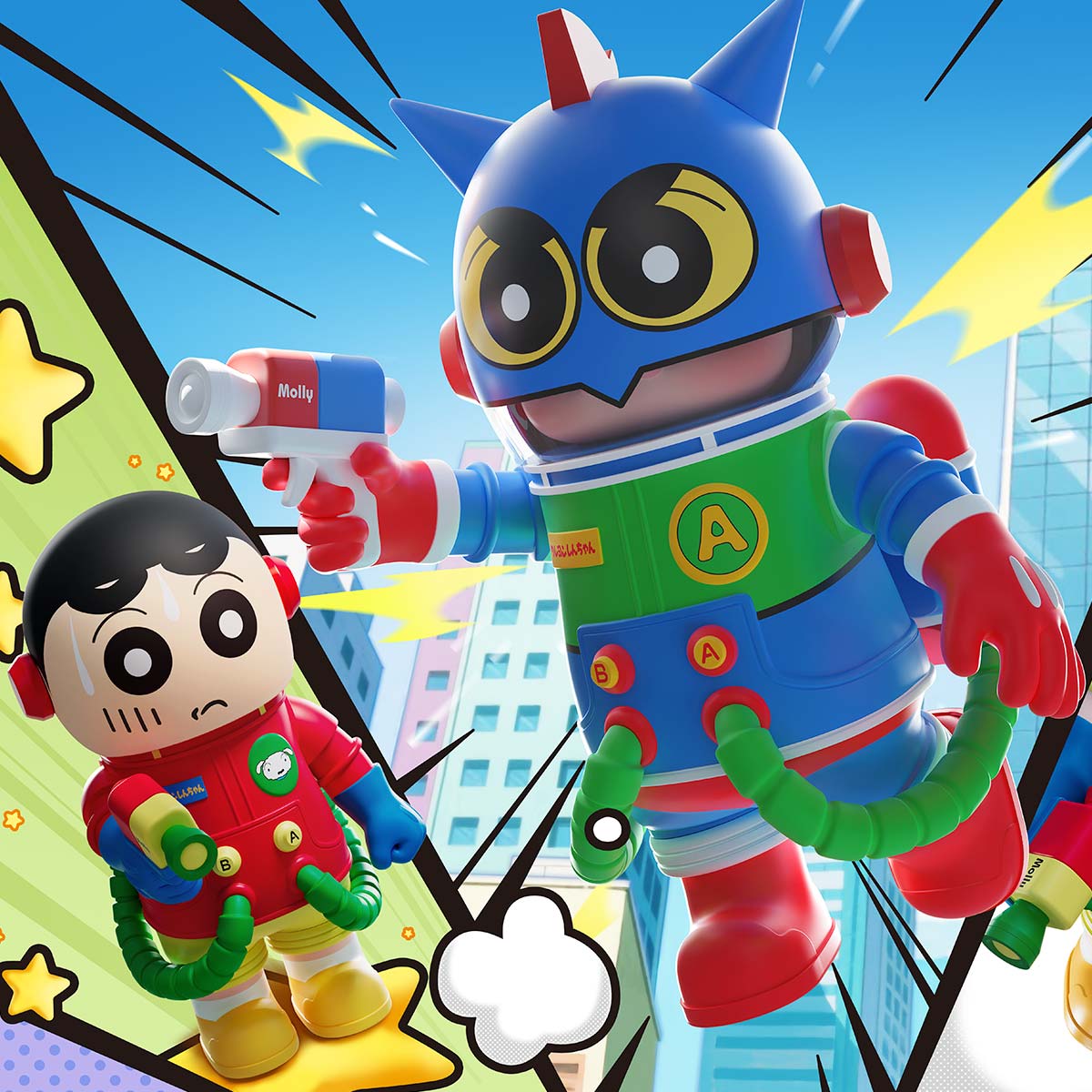 MEGA SPACE MOLLY 400%+100% Crayon Shinchan - POP MART (Canada)