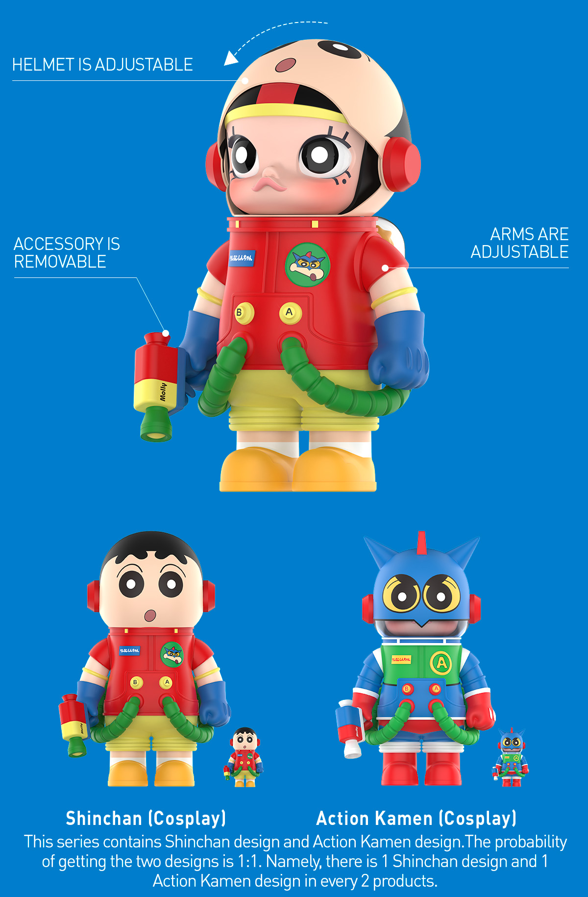 POPMARTメガスペース モリー 400%+ 100% クレヨンしんちゃん MEGA SPACE MOLLY 400%+100% Crayon Shinchan - POP MART (Canada)