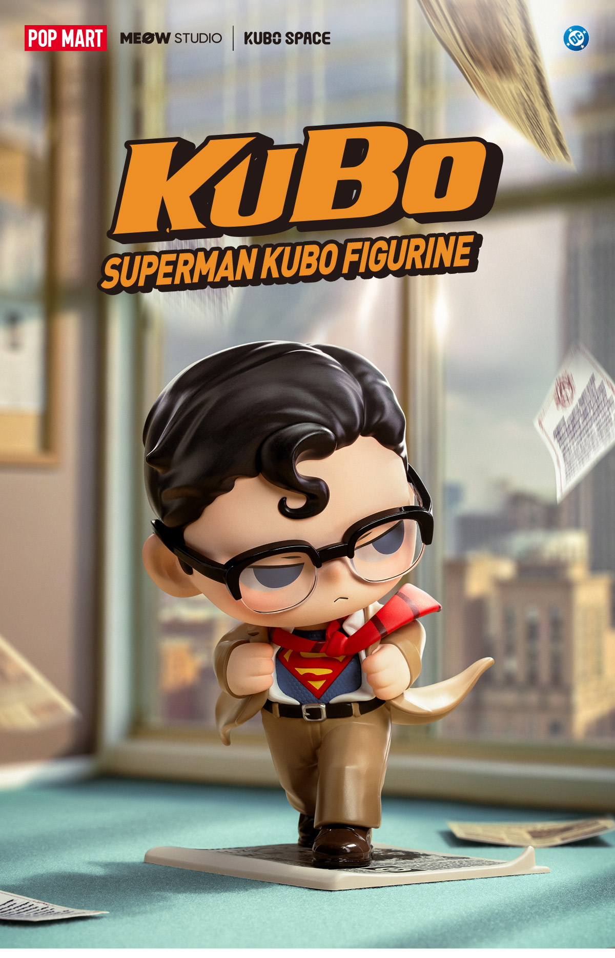 ポップマート　Superman KUBO ビッグサイズ Superman KUBO Figurine - POP MART (United States)