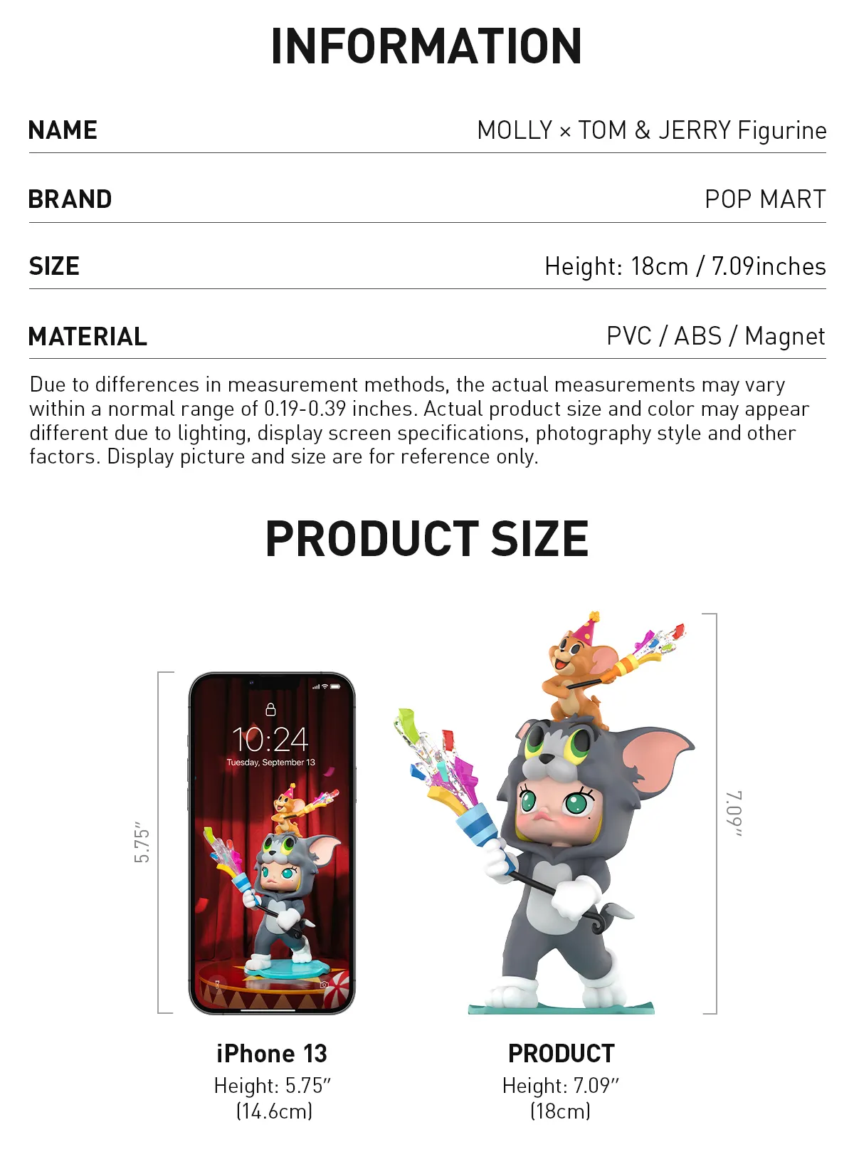 MOLLY × TOM & JERRY Figurine - POP MART (United States) POPMART MOLLY Tom and JerryとSKULLPANDA