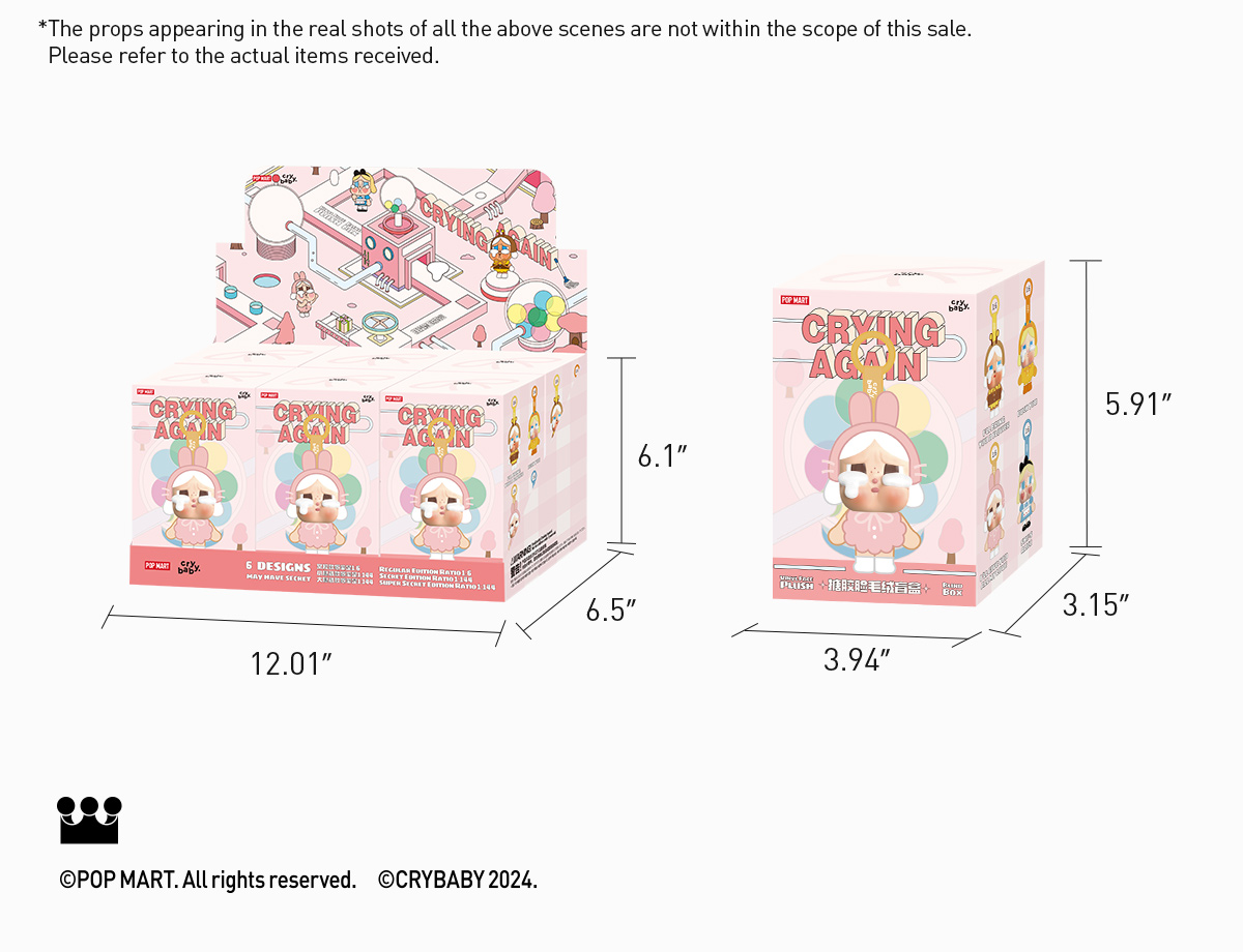 CRYBABY Crying Again Series-Vinyl Face Plush Blind Box|POP MART US