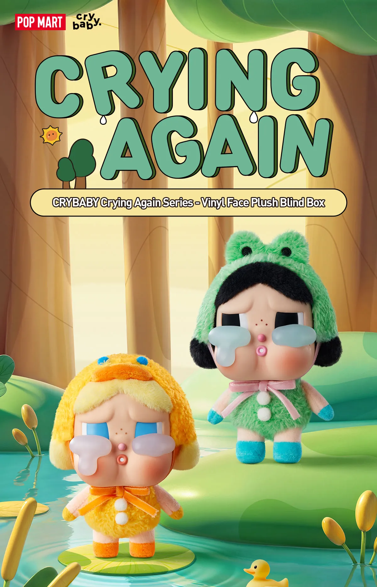 CRYBABY Crying Again Series-Vinyl Face Plush Blind Box - POP MART 