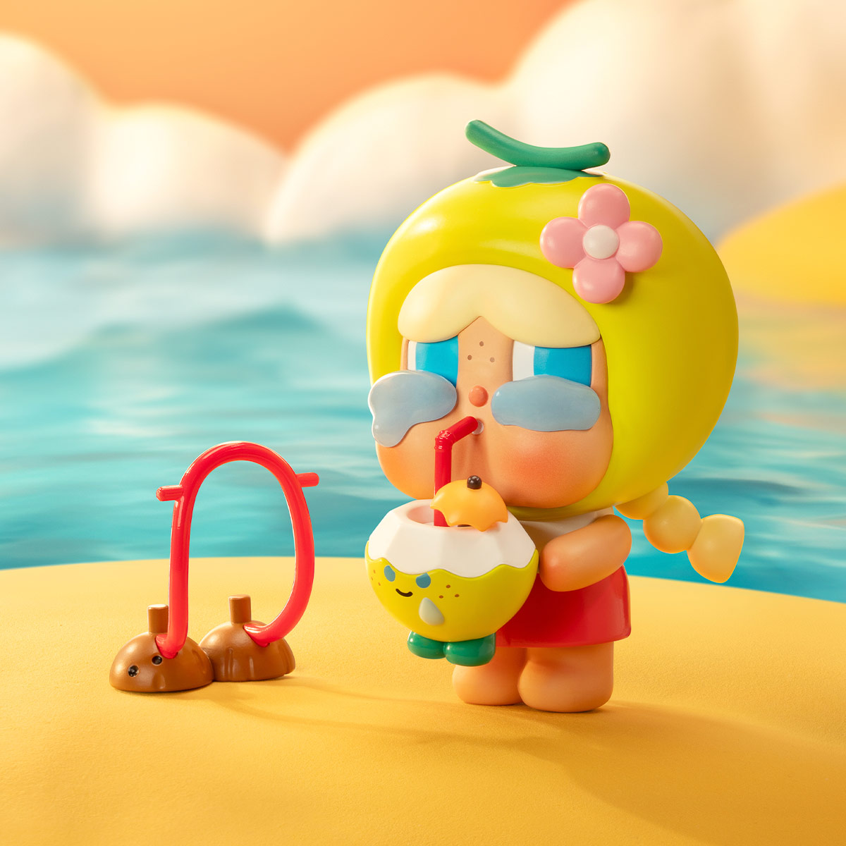 Crybaby Coconut Figure-Green-Copy - POP MART (United States)