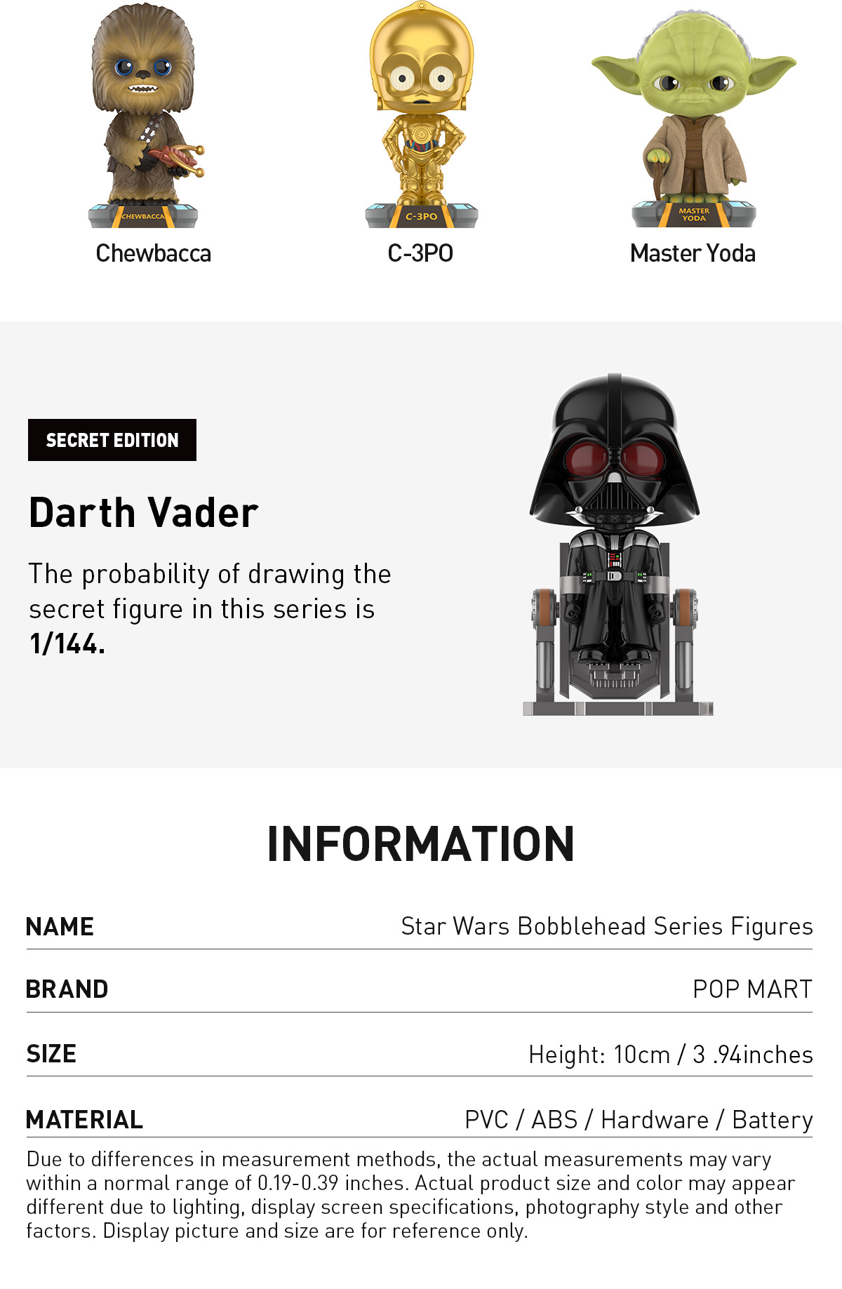 Star Wars Bobblehead Series Figures|POP MART US Official