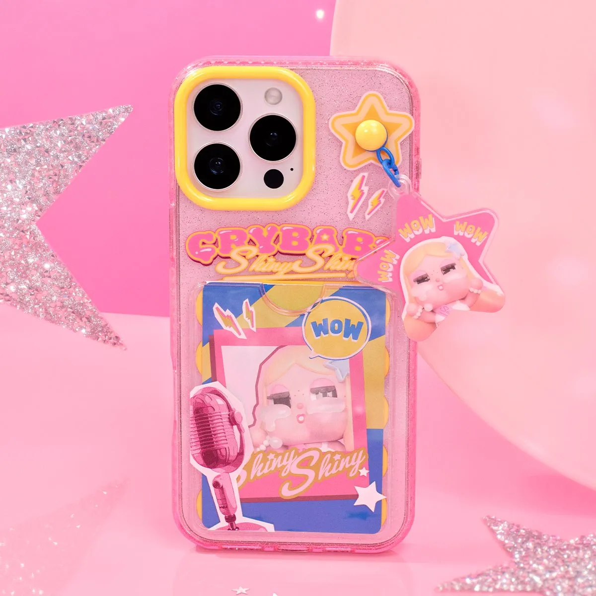 CRYBABY – Colección “La Reina del Brillo" Funda para iPhone 15 Pro Max-16 Pro Max