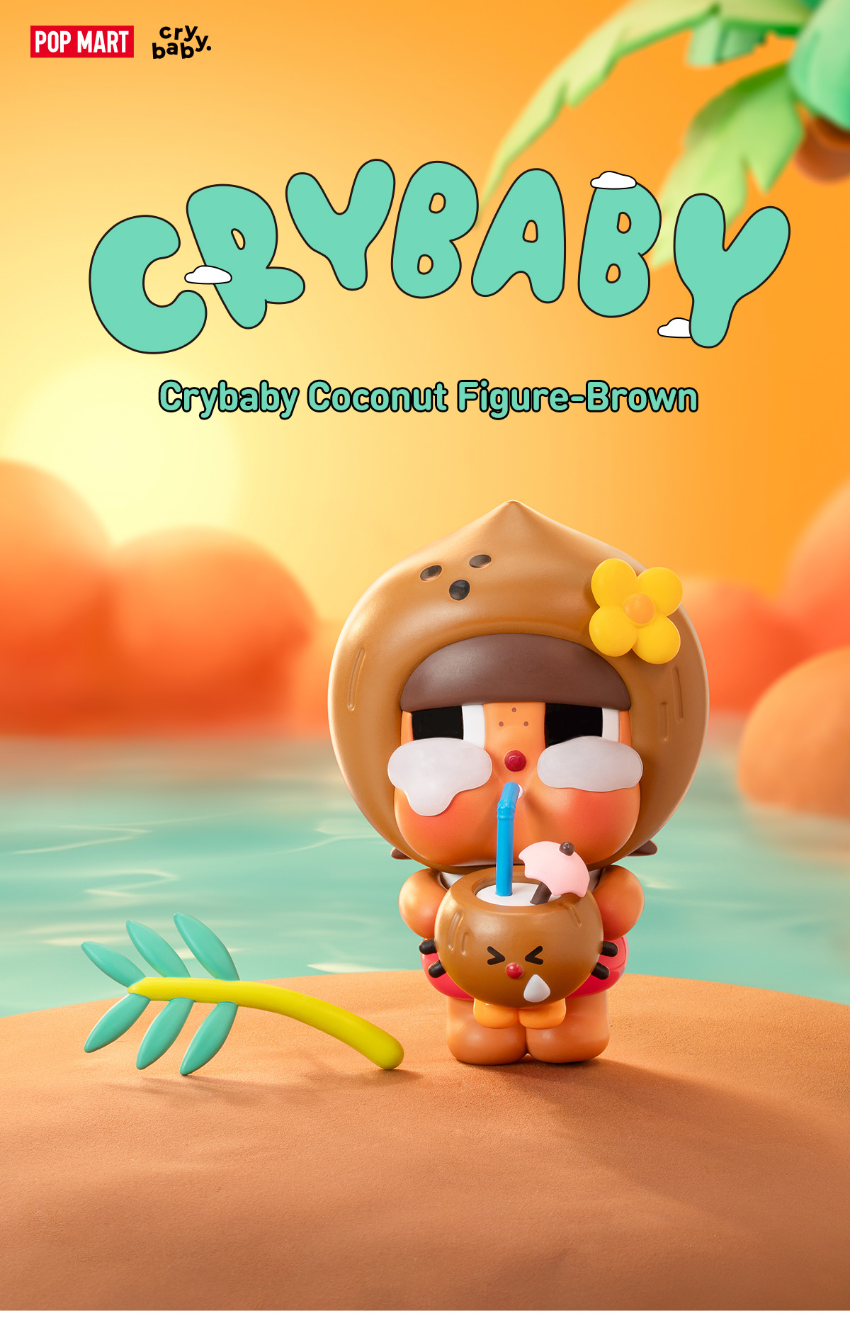 CRYBABY Coconut Brown フィギュア Crybaby Coconut Figure-Brown - POP MART (United States)