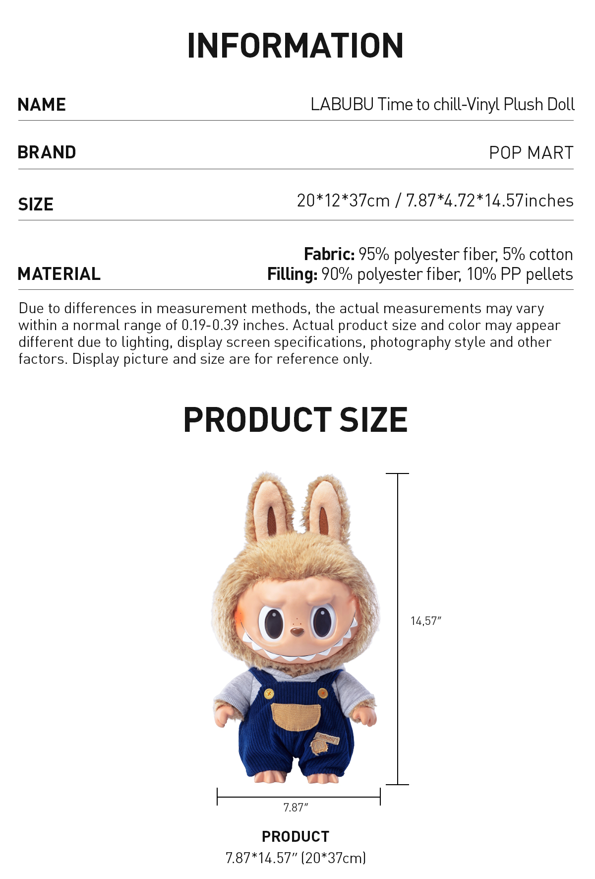 その他 POPMART THE MONSTER LABUBU Time to Chill POP MART The Monsters LABUBU Time to Chill Vinyl Plush Doll