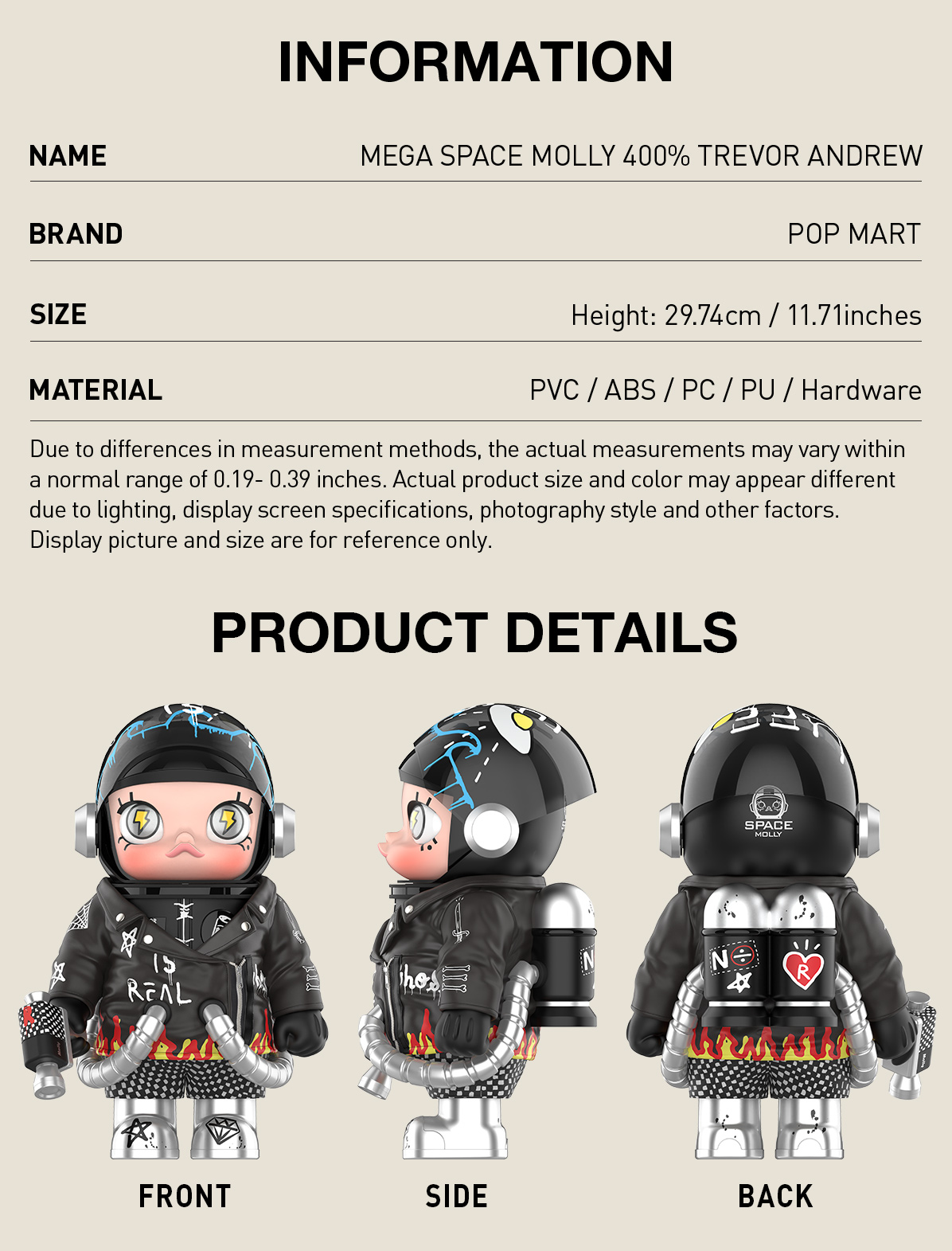 MEGA SPACE MOLLY 400% Trevor Andrew - POP MART (Canada)