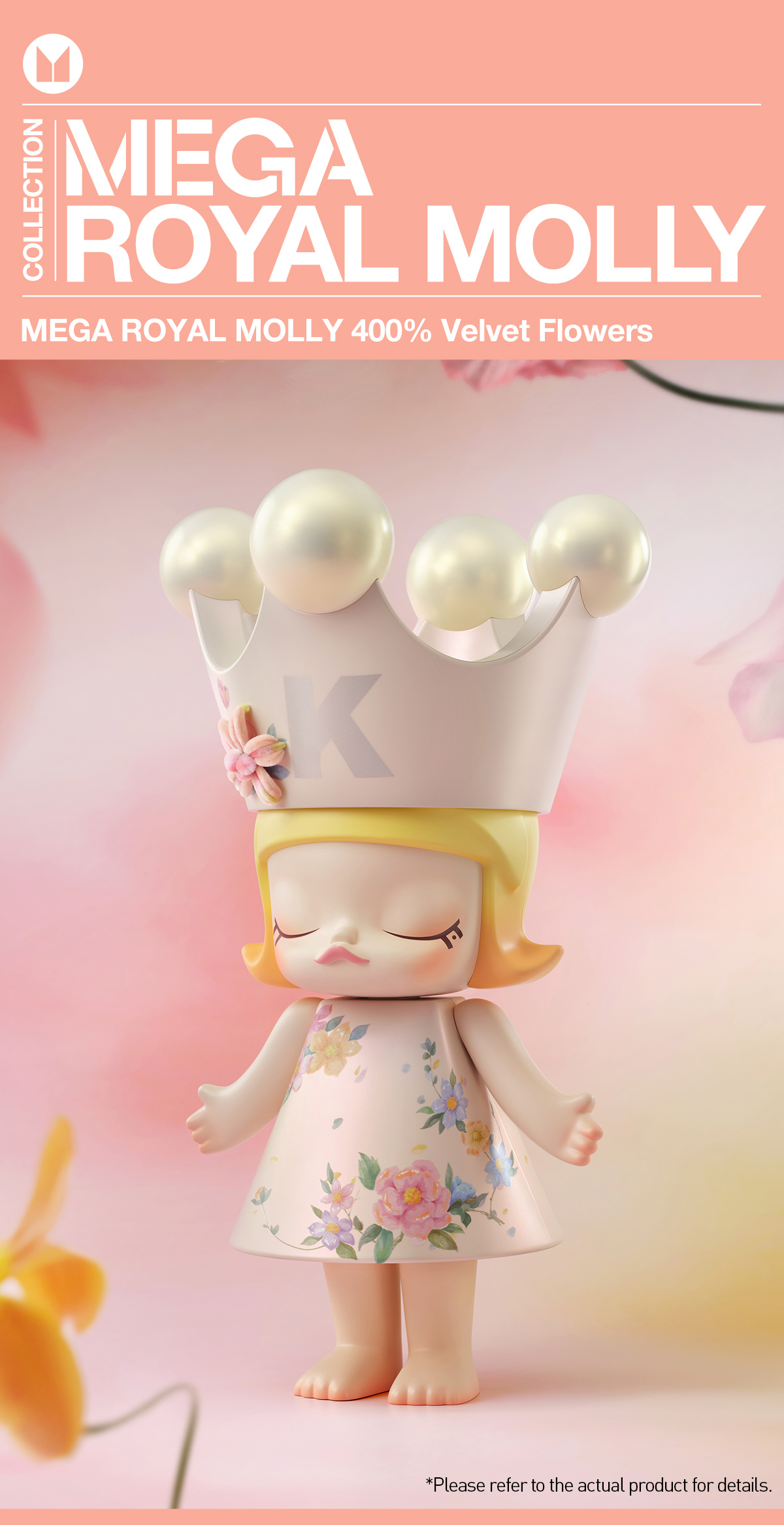 MEGA ROYAL MOLLY 400% Velvet Flowers - POP MART (Canada)
