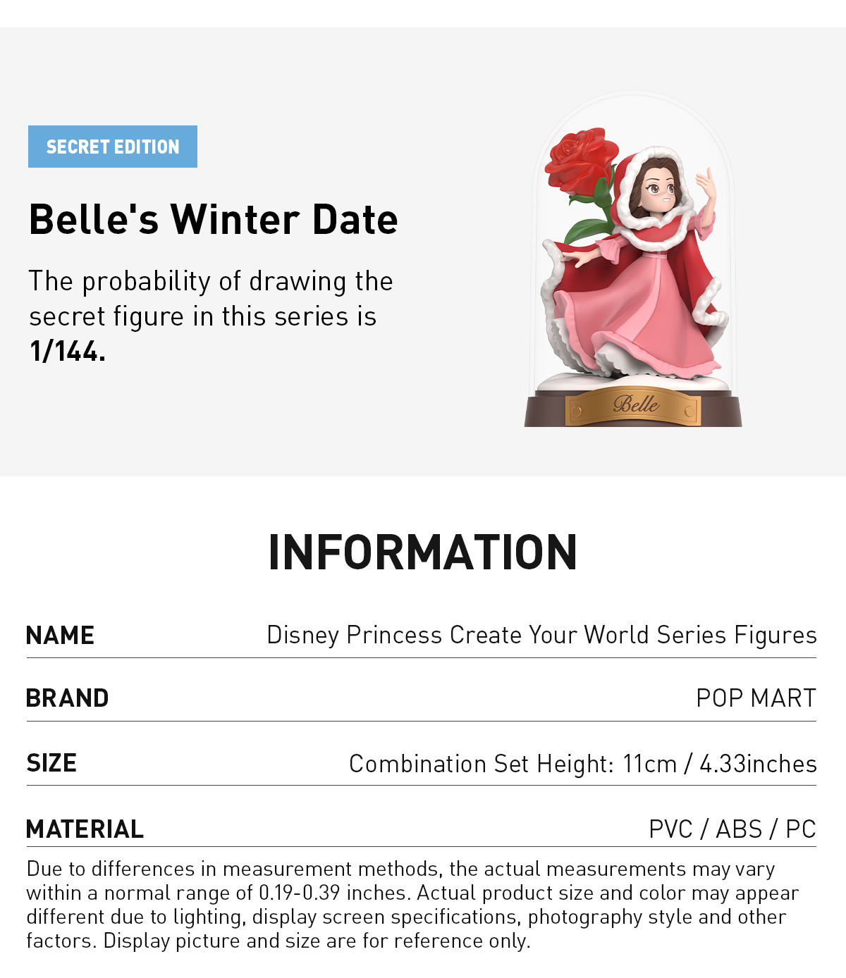 ディズニープリンセス Create Your World POPMART Disney Princess Create Your World Series Figures - POP MART