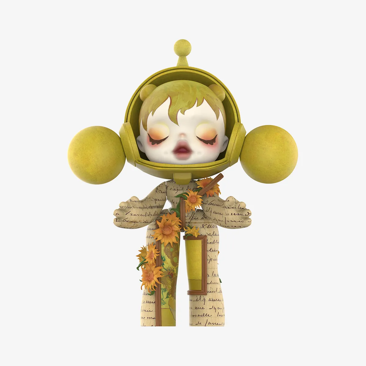 MEGA α SKULLPANDA 1000% Van Gogh Museum Sunflowers - POP MART 