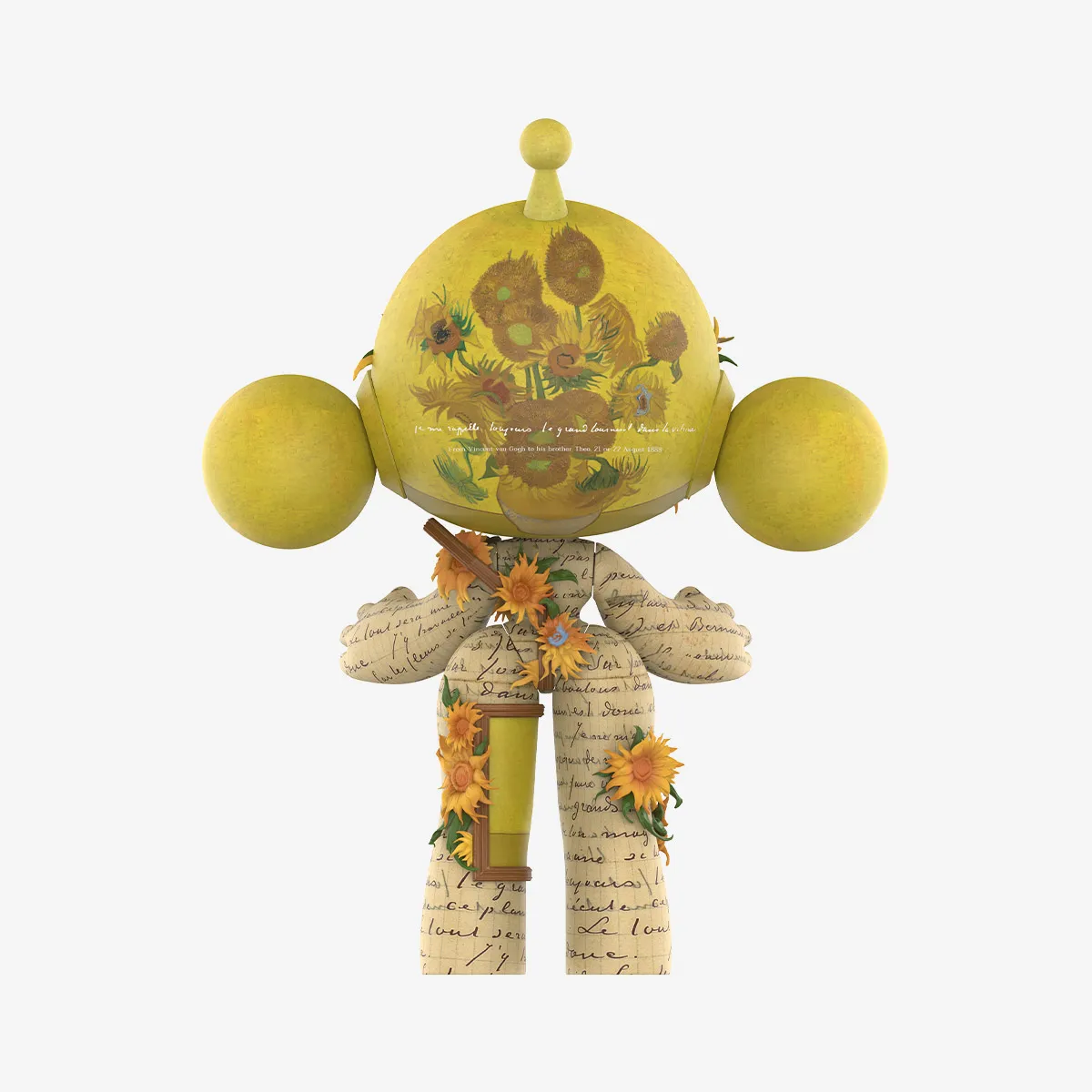 MEGA α SKULLPANDA 1000% Van Gogh Museum Sunflowers - POP MART 