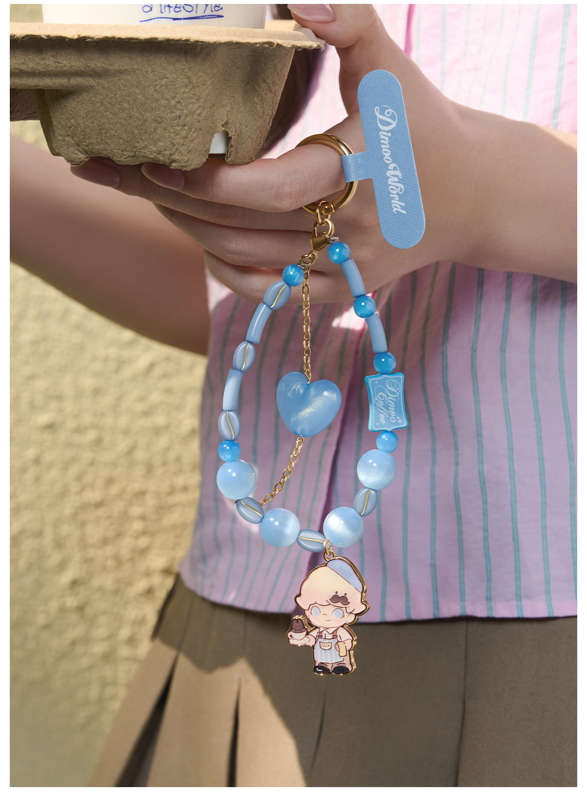 POP NOW:DIMOO Crush on Coffee Series-Phone Charm Blind Box - POP