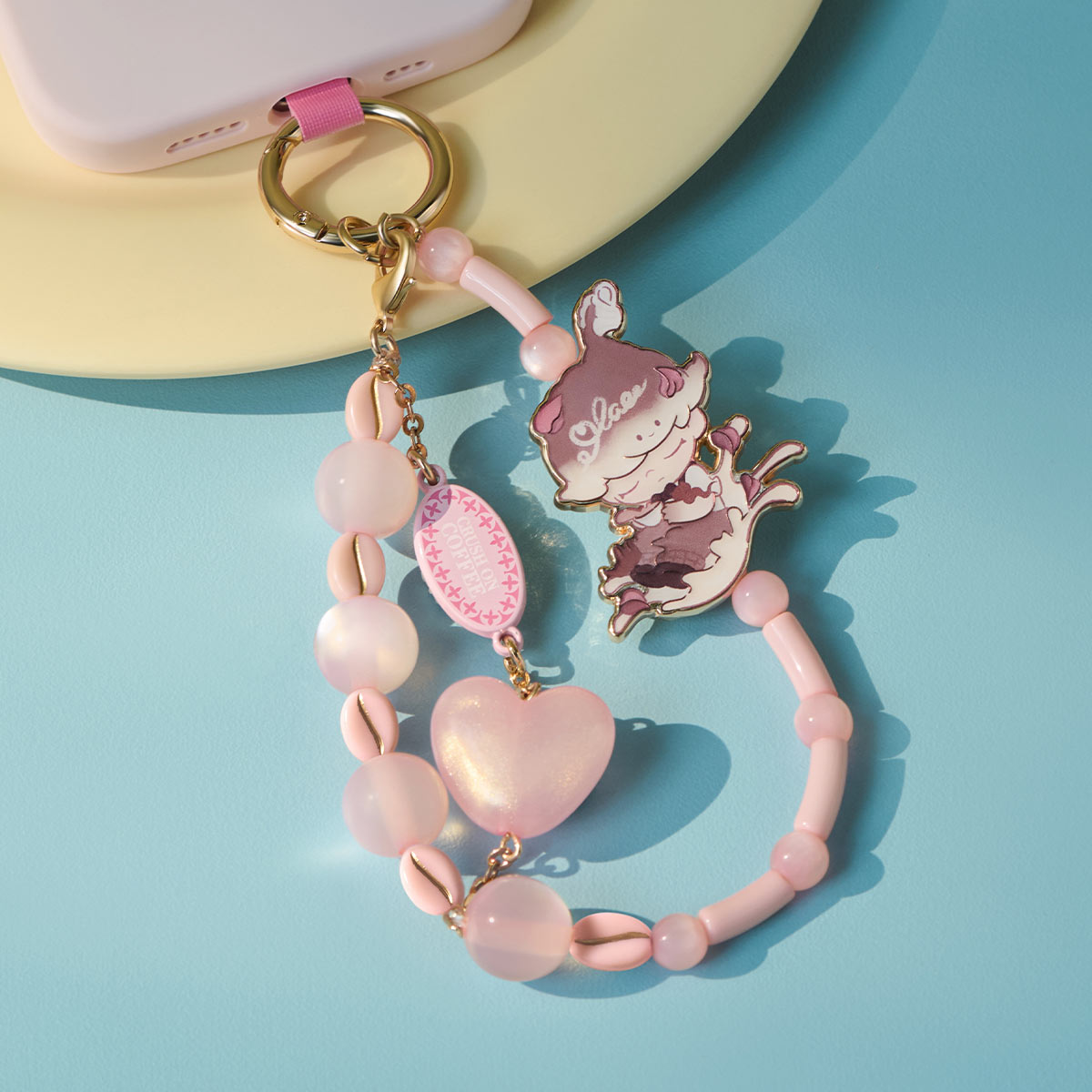 QIANQ　DIMOO Crush on Coffeeペンダント Dimoo Crush On Coffee Series Soft-faced Plush Keychain