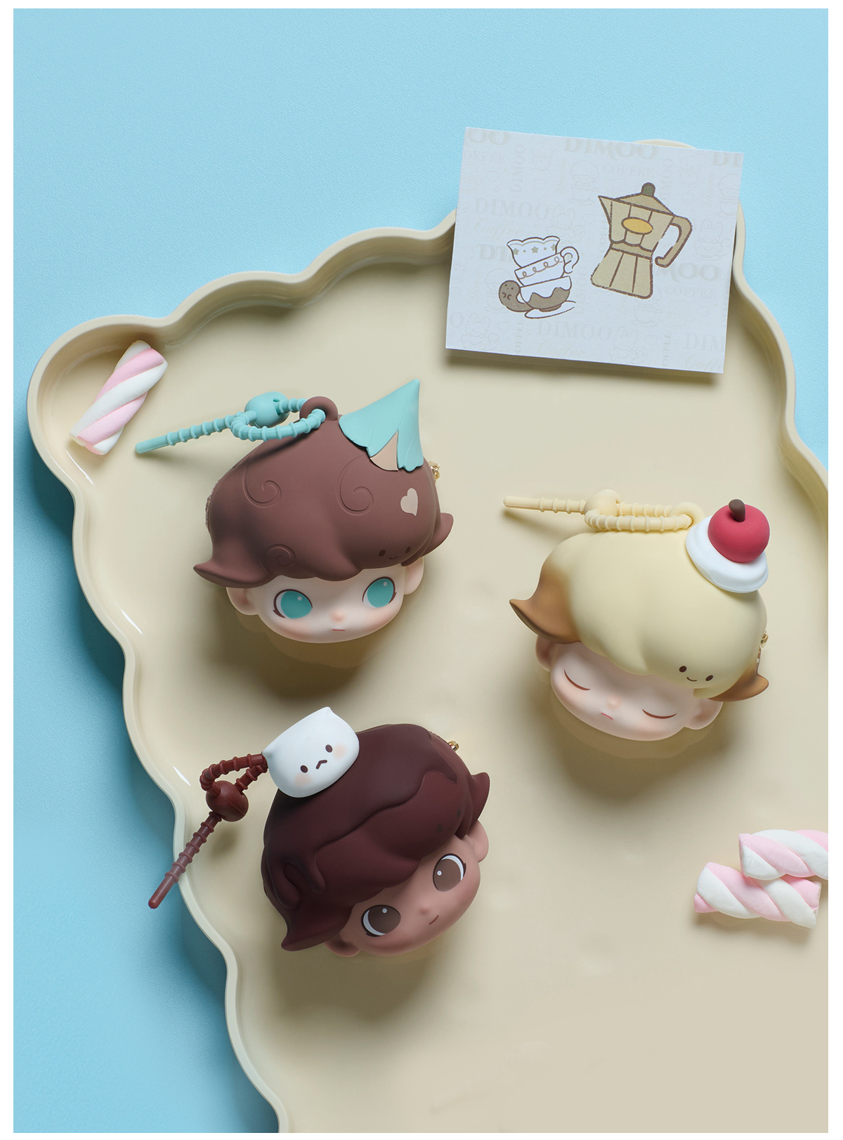 POPMART Dimoo World CRUSH COFFEE イヤホンケース DIMOO Crush on Coffee Series-Earphone Case Blind Box - POP