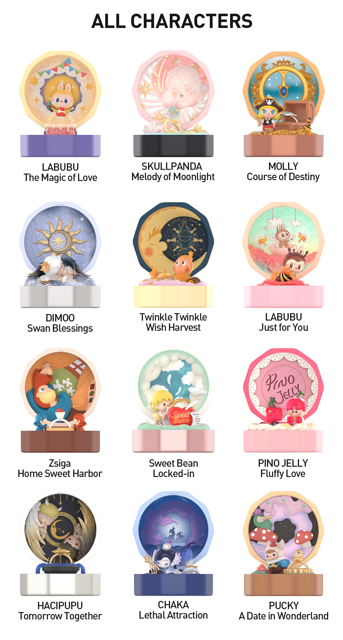 その他 POPMART ROMANTIC RINGBOX SERISE Romantic Ring Box Series 3 Scene Sets | Blind Boxes - POP