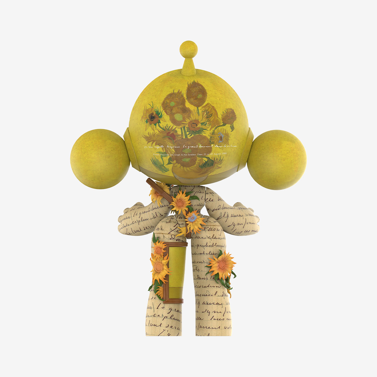 MEGA α SKULLPANDA 400% Van Gogh Museum Sunflowers - POP MART