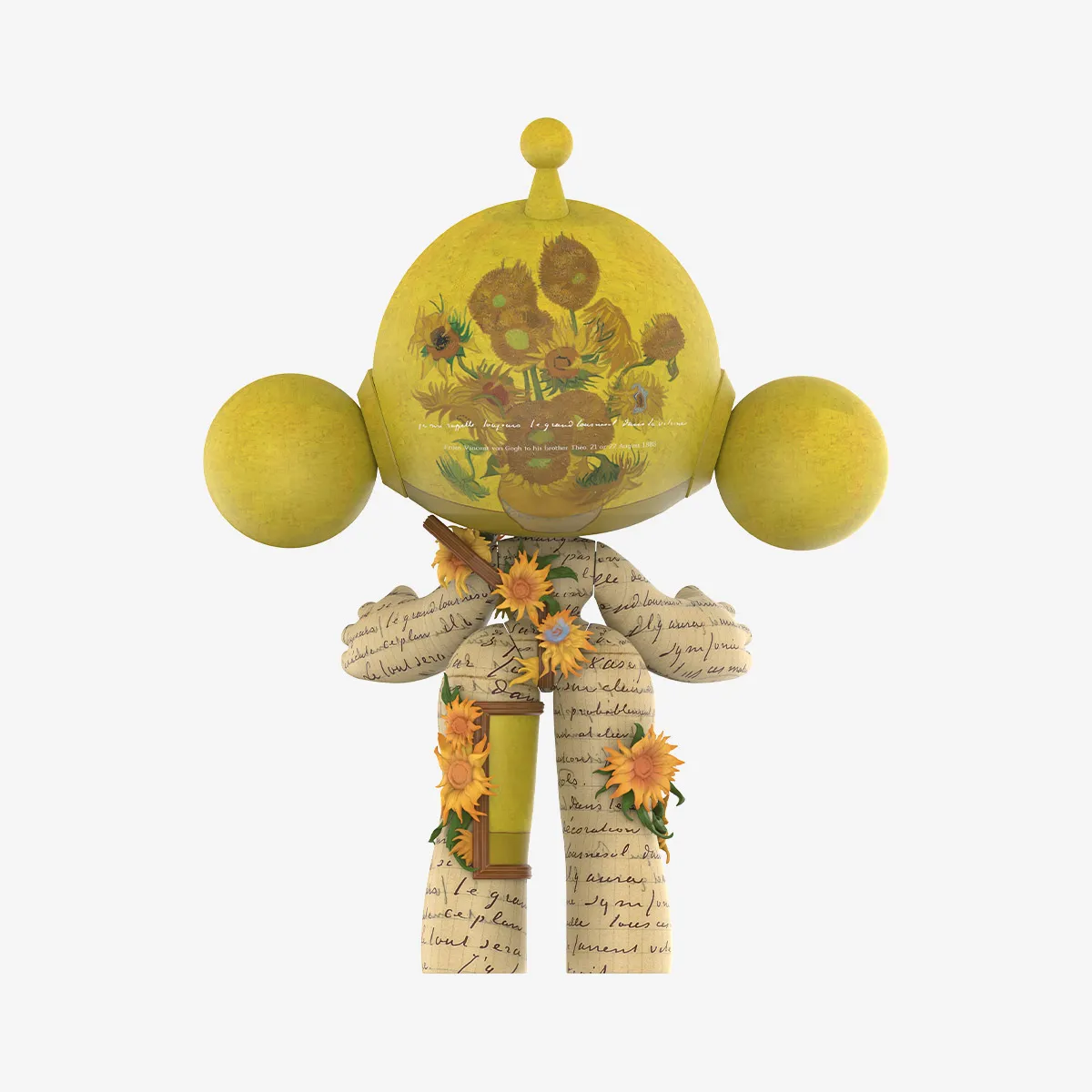 MEGA α SKULLPANDA 400% Van Gogh Museum Sunflowers - POP MART 