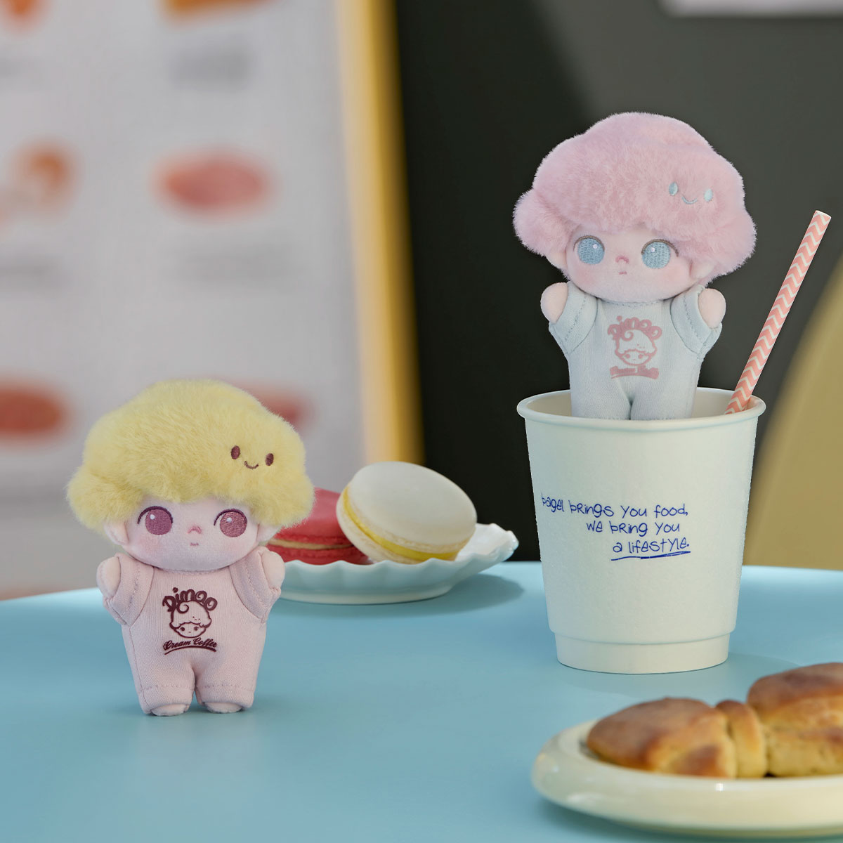 DIMOO Crush on Coffee Series-Soft-faced Plush Keychain Blind