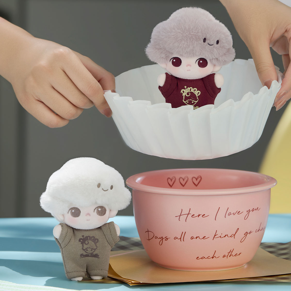 DIMOO Crush on Coffee Series-Soft-faced Plush Keychain Blind