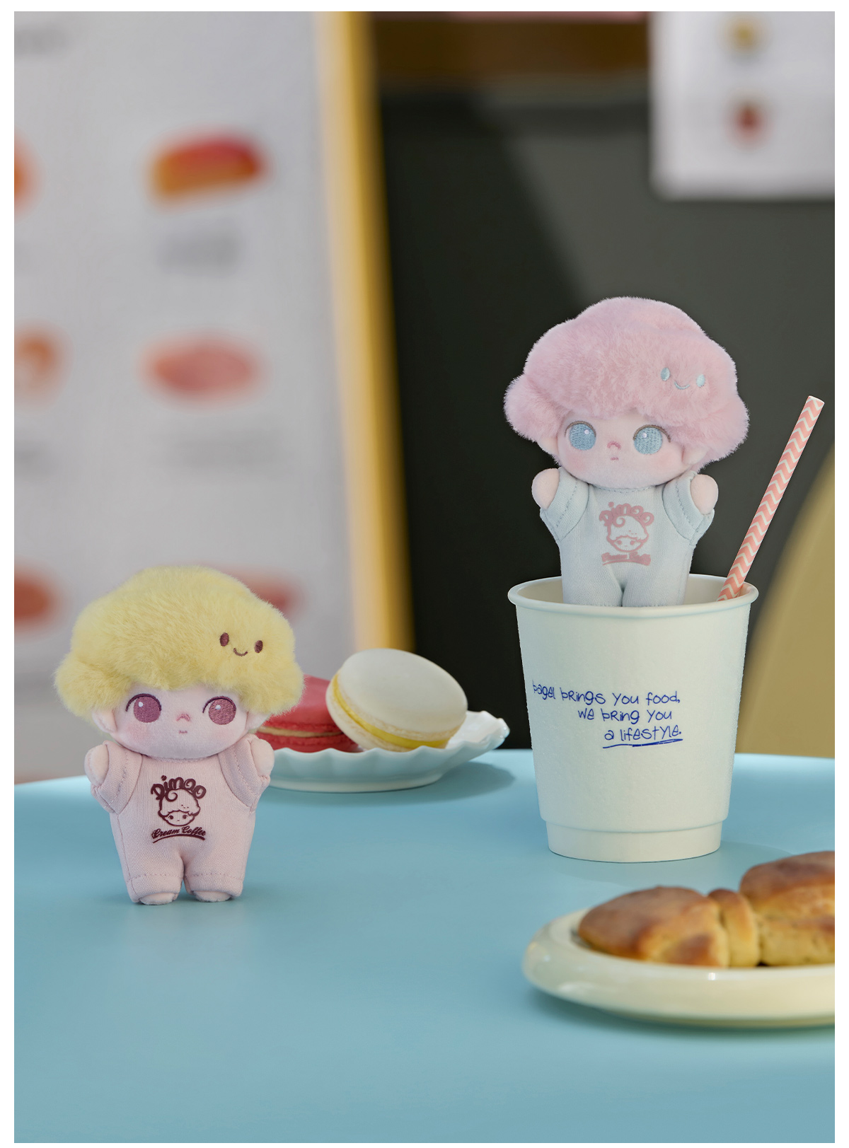 DIMOO Crush on Coffee Series-Soft-faced Plush Keychain Blind